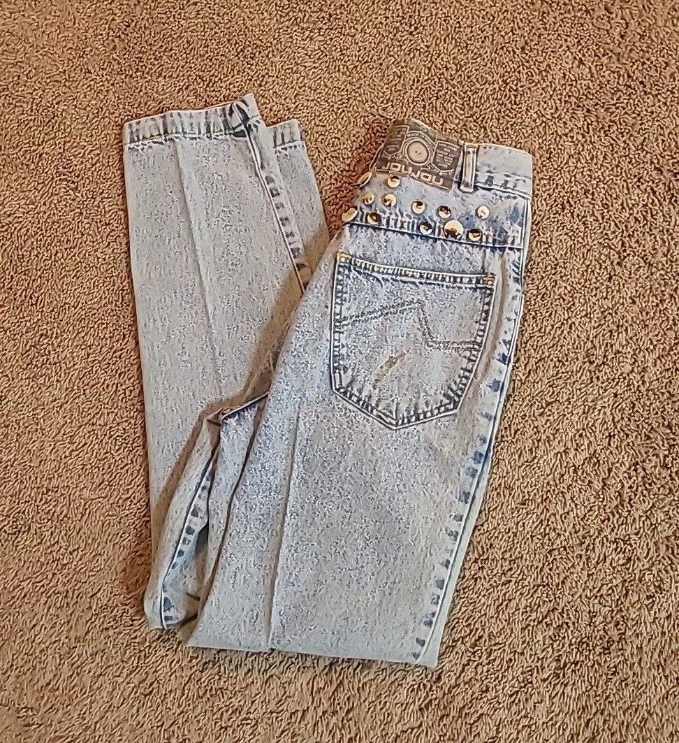 Vintage 1980’s Joujou Blue Jeans ~ Acid Wash Hippy Style ~ Size 5/6