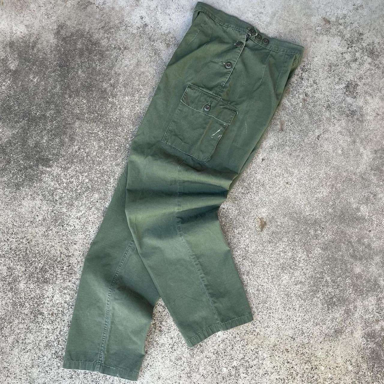 Vintage 70s Women’s OG 107 Ripstop Pants Cargo High Waisted 27×30 Button Fly