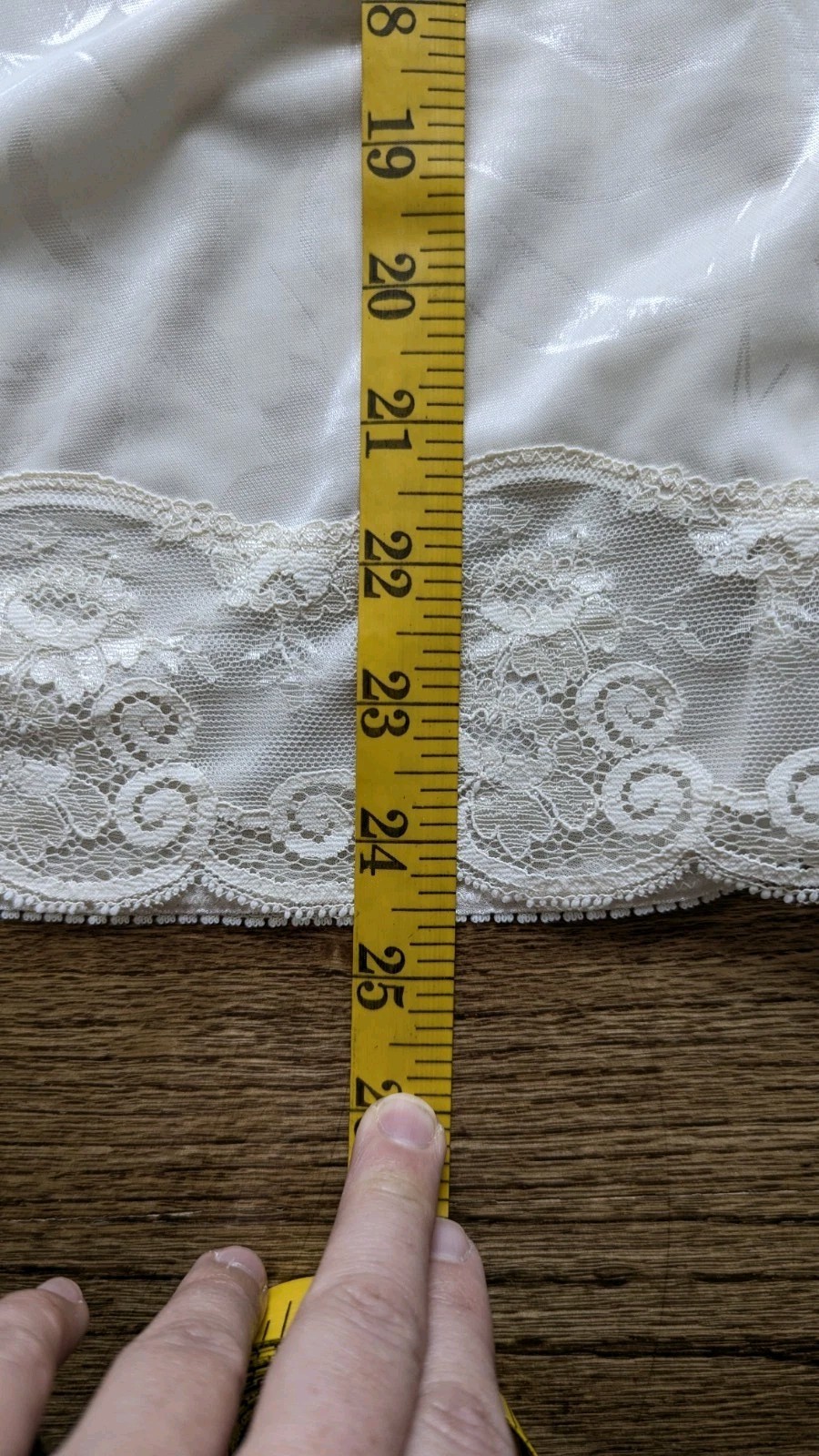 Vintage JCPenney „Intimate Thoughts” Slip L NWOT Lace Trimmed Nylon USA 1990s
