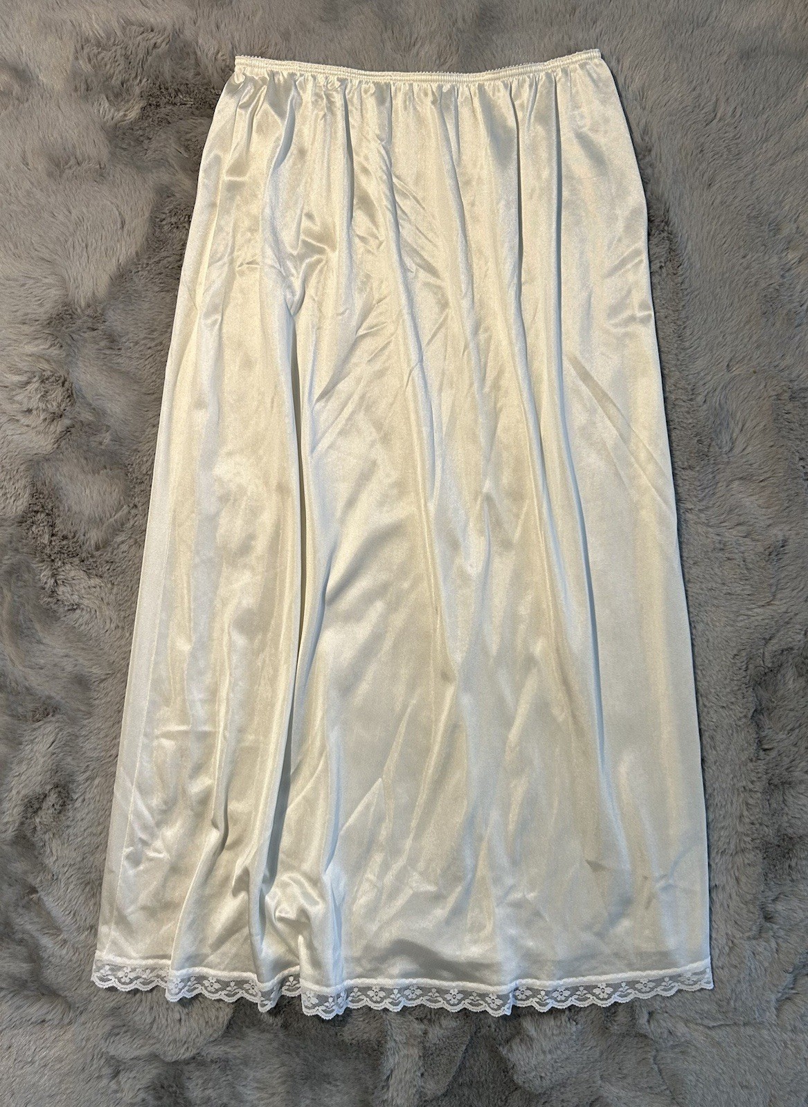 Vintage JCPenney Half Slip Skirt Nylon Lace Trim Large USA