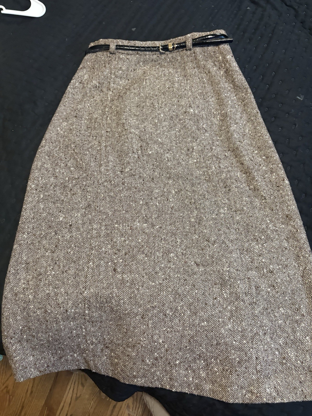 Vintage 1960-70s Century of Bostons Wool Pencil Skirt Brown