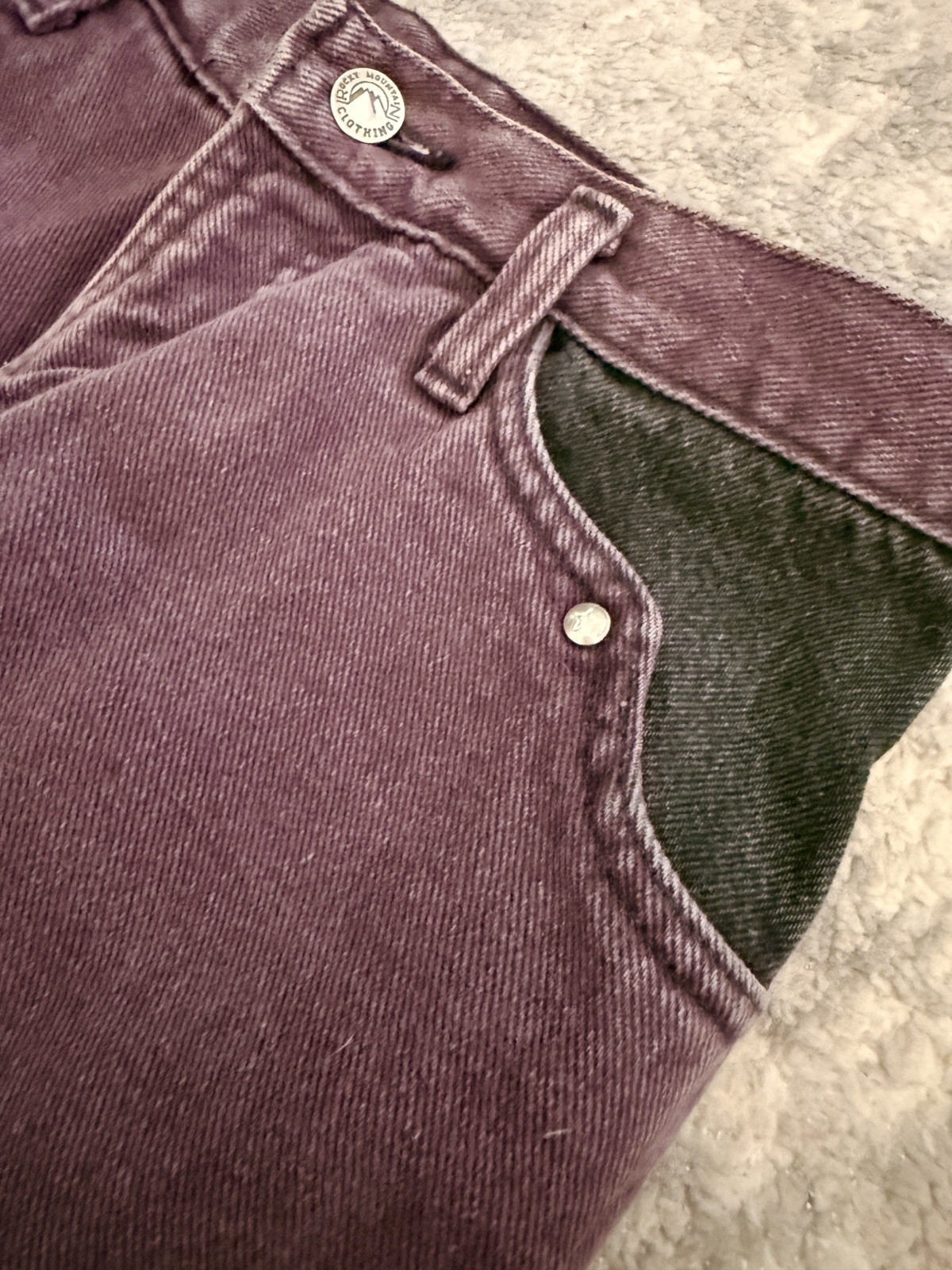 Rocky Mountain Clothing Co Vintage Purple Western High Waist Jeans 28/7 Yoke