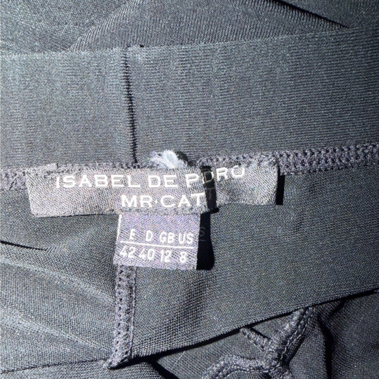 RARE Vintage Isabel de Pedro Mr.Cat slinky Wide Leg Pants W/ Slit Sz 8