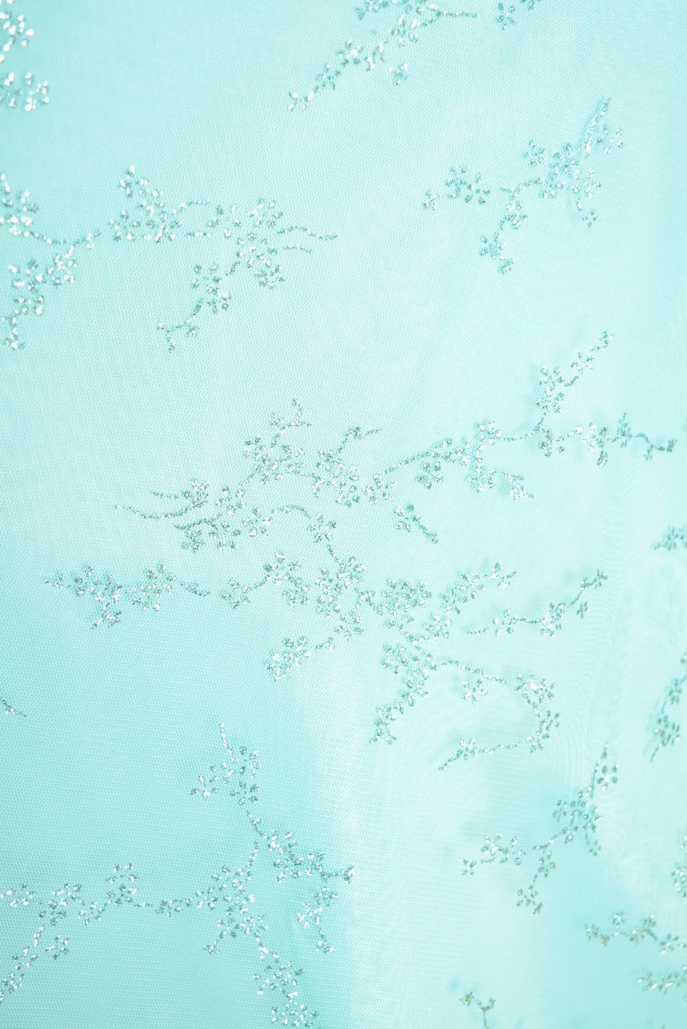 vintage Y2K prom dress Blondie Nites fairy aqua mesh glitter print party gown M