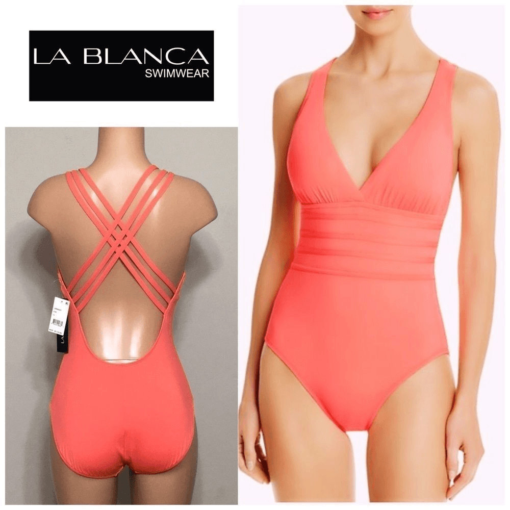 La Blanca coral swimsuit. Size 16. NWT