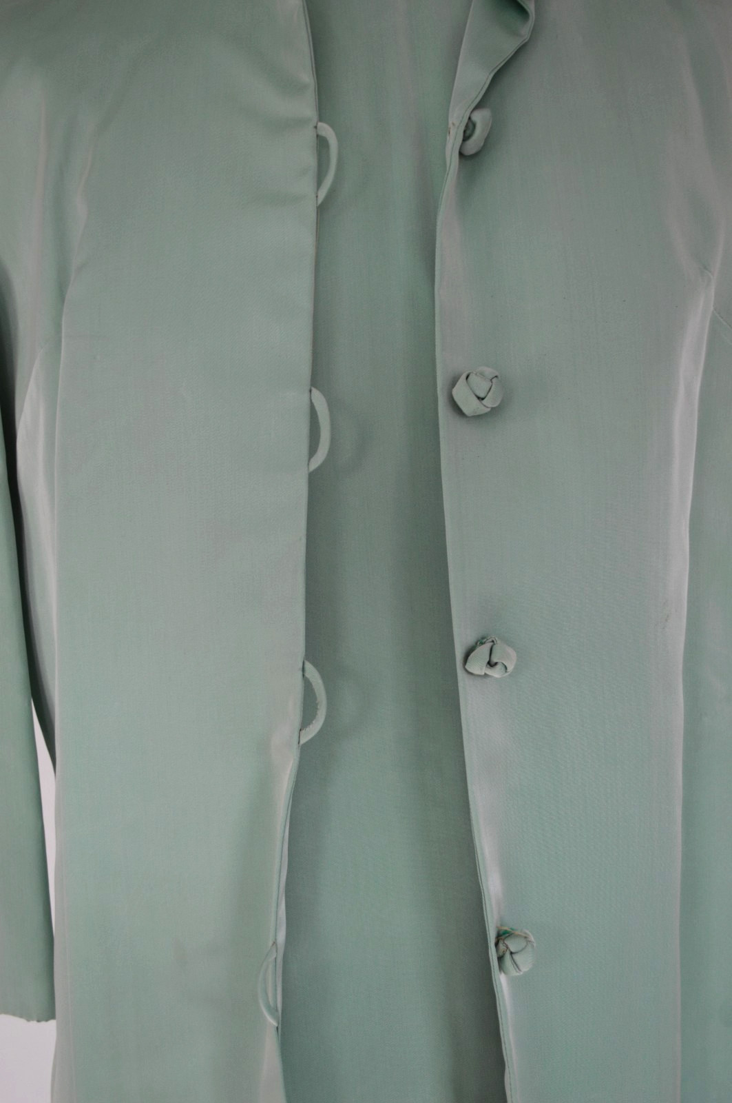 Womens Vintage 1960s Mint Evening Cocktail Sheath Mini Dress With Matching Coat