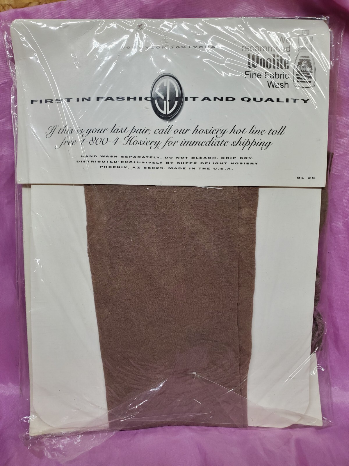 Vtg 1970S SD SHEER DELIGHT EXQUISITE HOSIERY PANTY HOSE TAUPE NOS PLUS Size 3