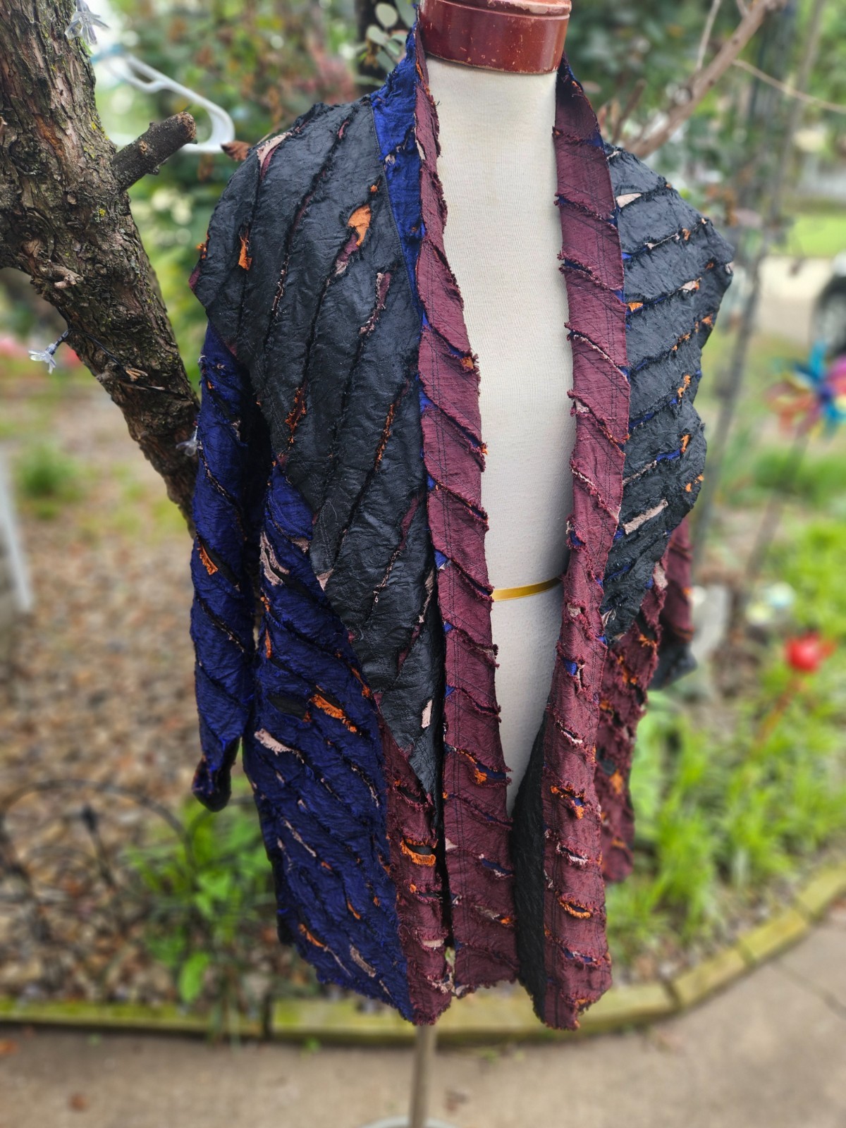 AMAZING TIM HARDING SIGNED OOAK ART TO WEAR SILK JACKET O/S FREE SIZE!