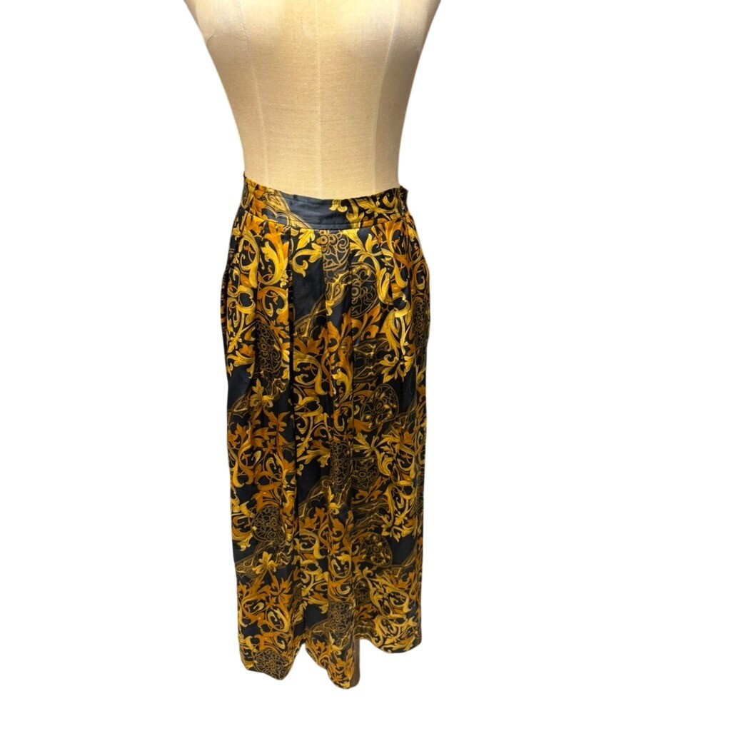 TanJay Baroque Gold Black 3 Pc Jacket SZ L, Shirt SZ 14, and Skirt Set SZ 16
