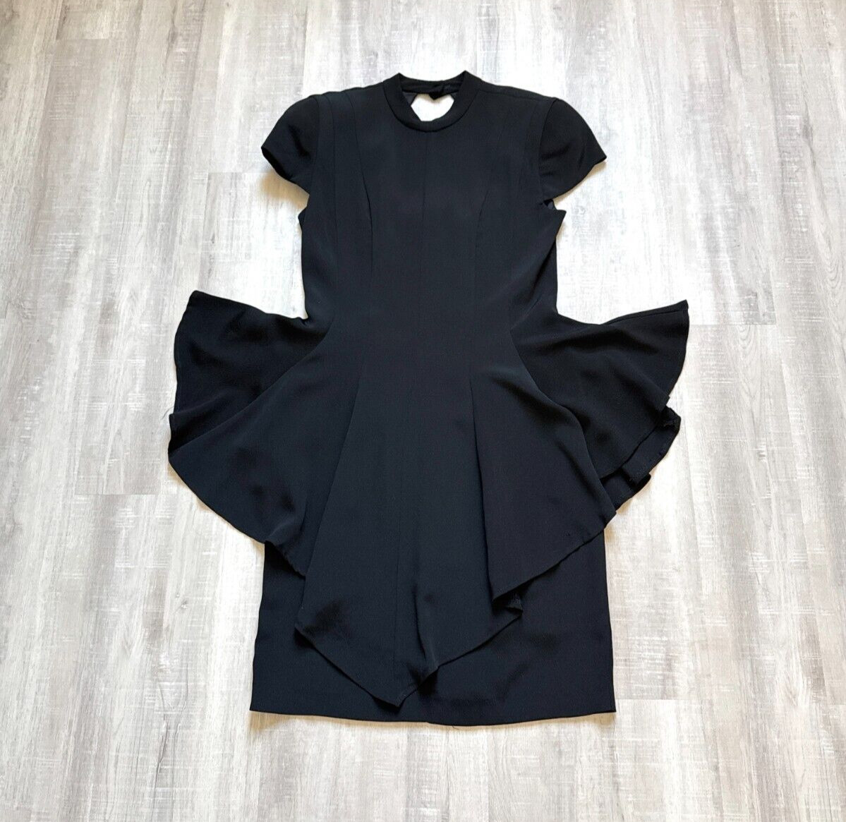 1980s Black Dress with Bare Back, 1990s LBD with Cap Sleeves and Cut Out Back