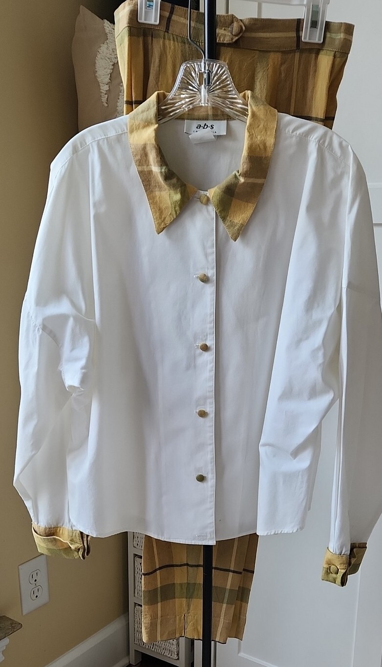 Vintage a.b.s. California Womens Size VTG 12 Blouse and Pant Set Early 1980s