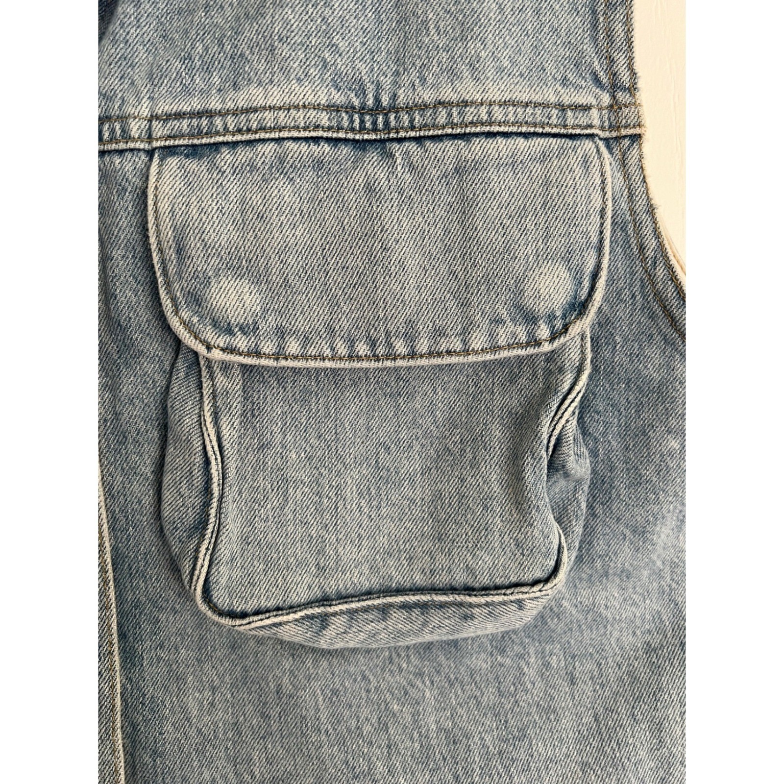Agolde 100% Organic Cotton Womens Denim Vest Y2K Indie Sleaze Western Size M