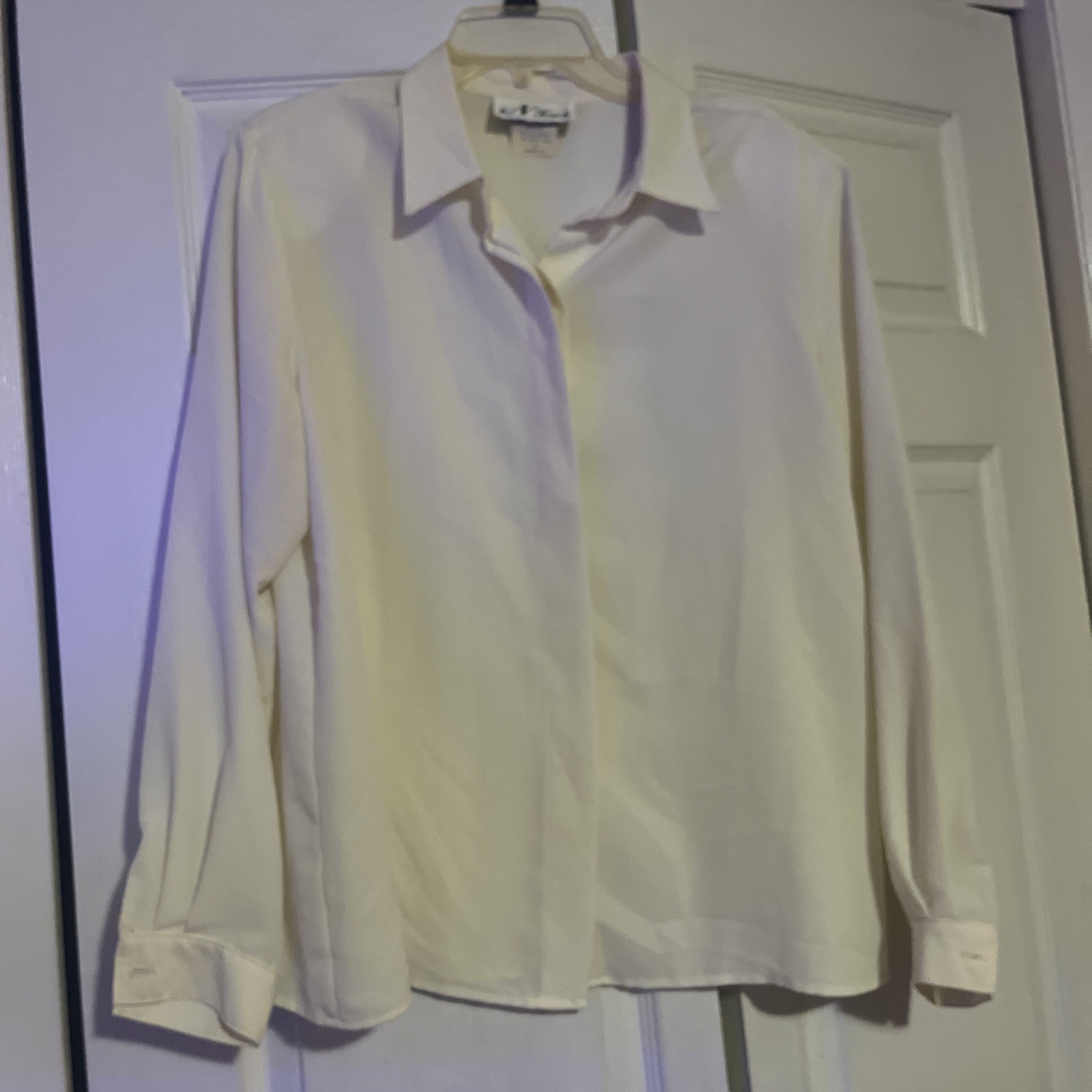 VTG N Touch Secretary 1980s Retro Button Up Long Sleeve L
