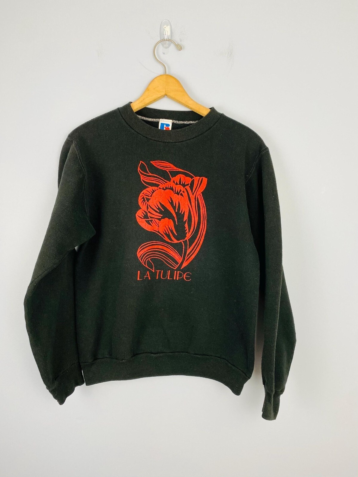 Vintage La Tulipe Crewneck Sweatshirt, Womens Size Small, Russell Athletic