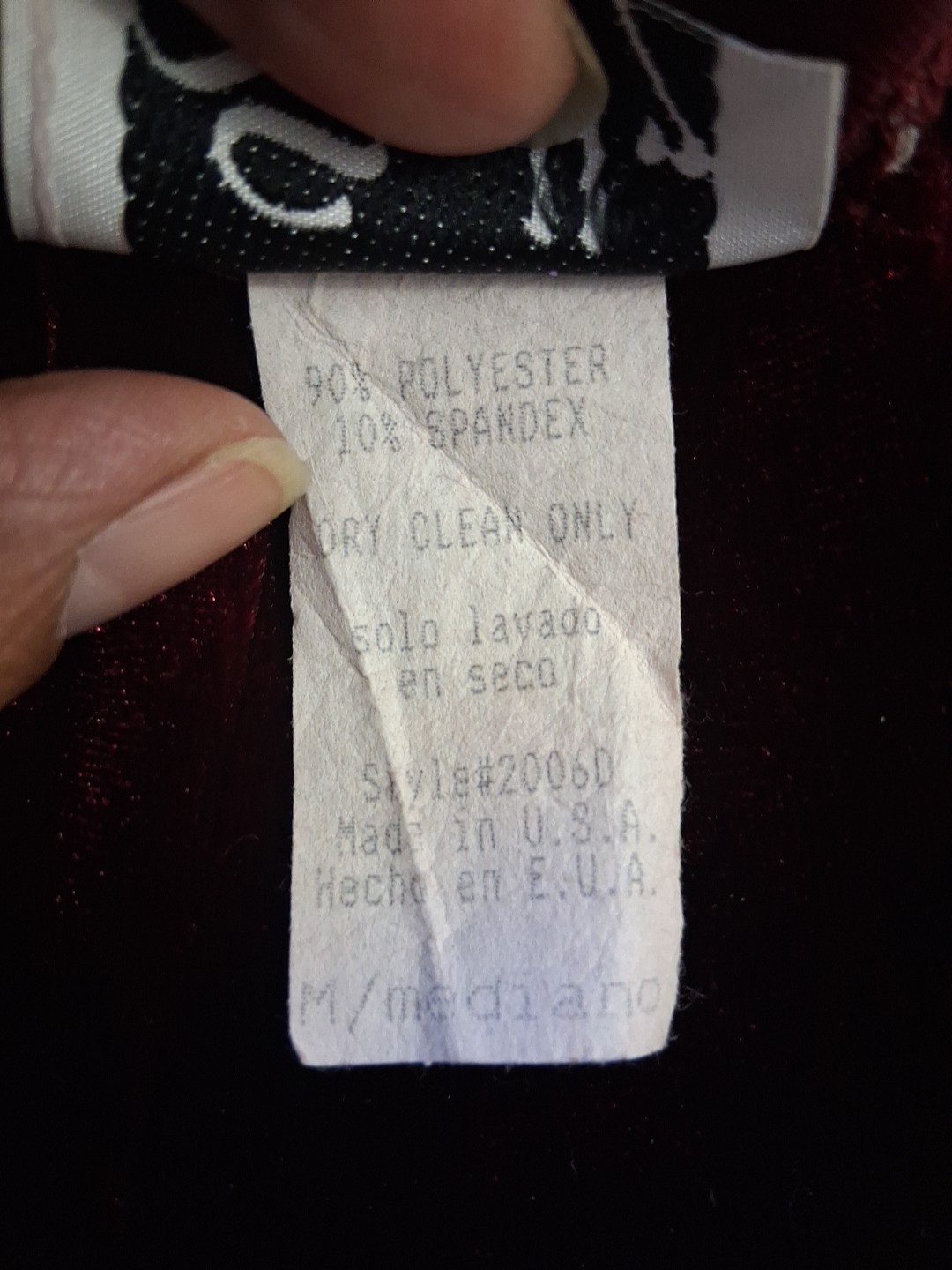 Vintage Sally Velvet Burgundy Wine Evening Slip Dress – Made in USA – Size M