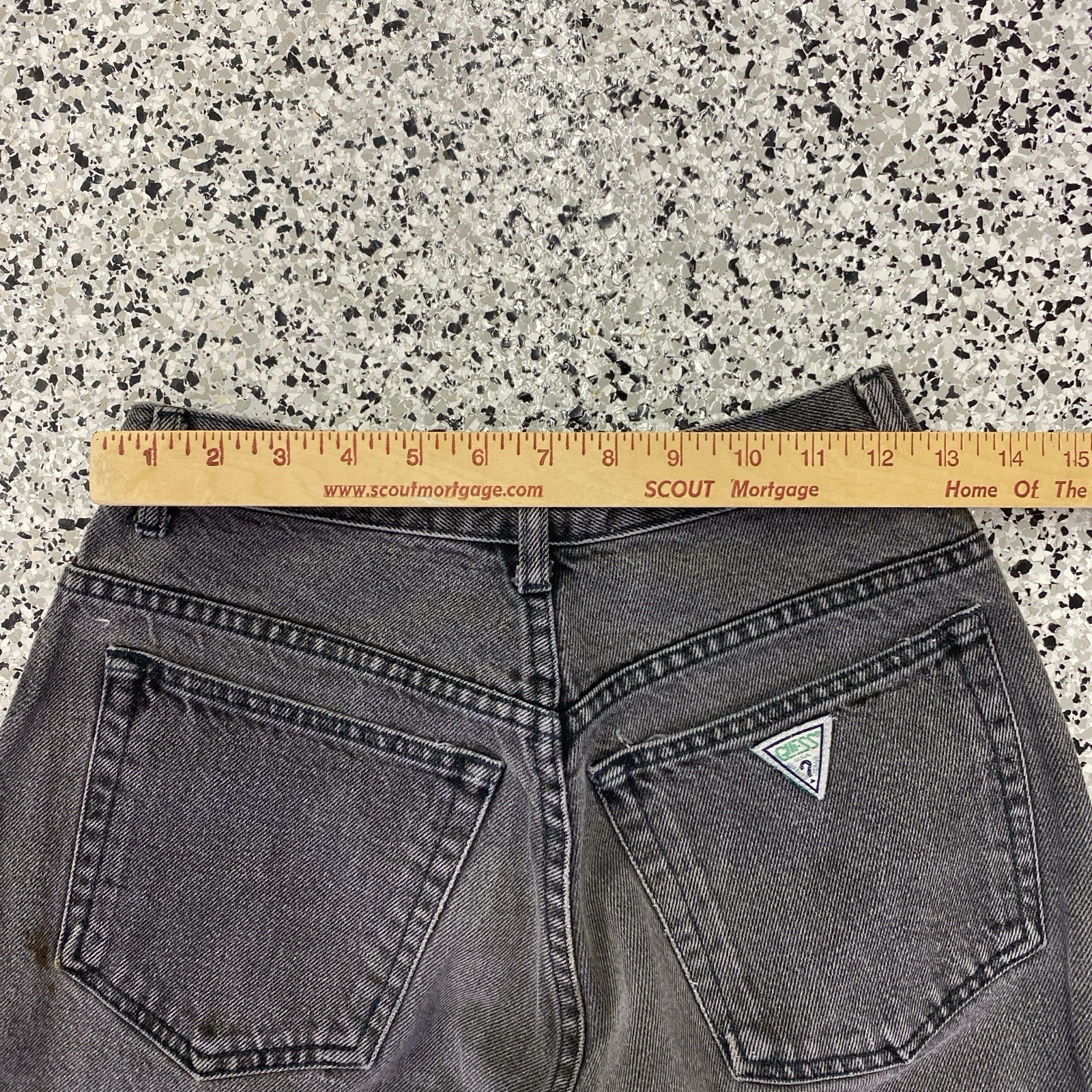 Vintage Guess High Rise Black Jeans Sz 28(25×32) Women’s 90s USA Made