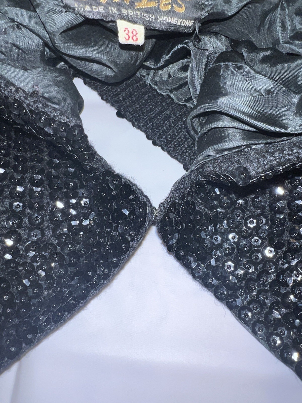 Vintage Cyn Les Sequin Women’s Black Sequin Lined Jacket EU 38 US 6–8 Elegant