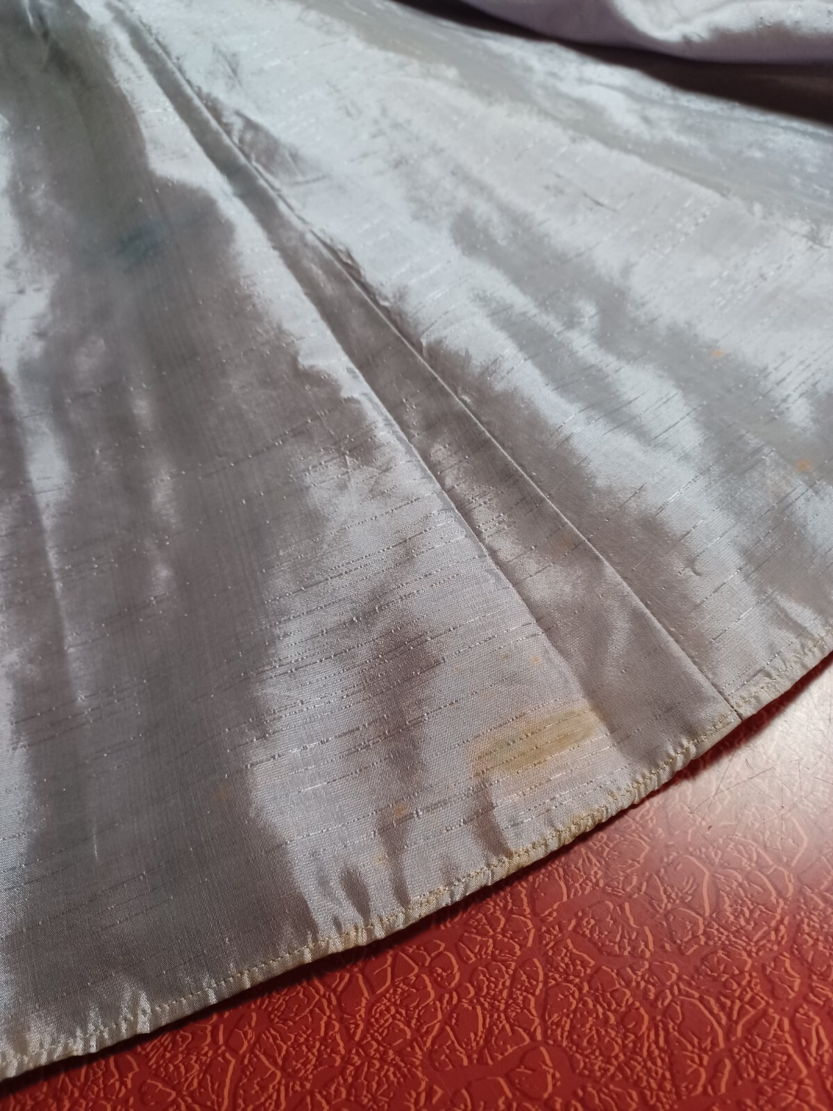 True VTG Mid-century 1940s 1950s Iridescent Satin Cocktail Prom Dress Art Deco S