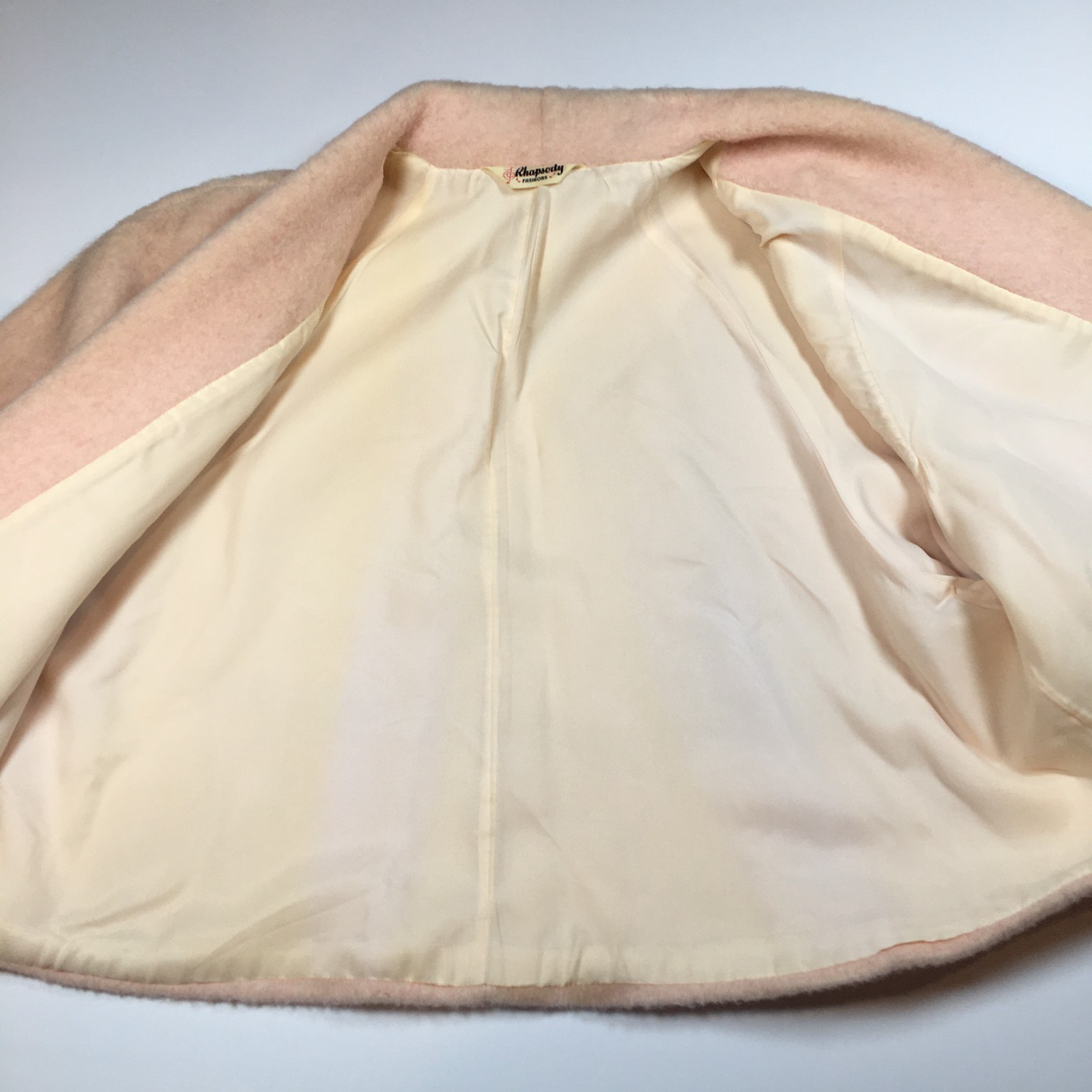 Vintage Pink Bolero Rhapsody Womens Shrug Cropped Jacket 1960s Style Cuffed