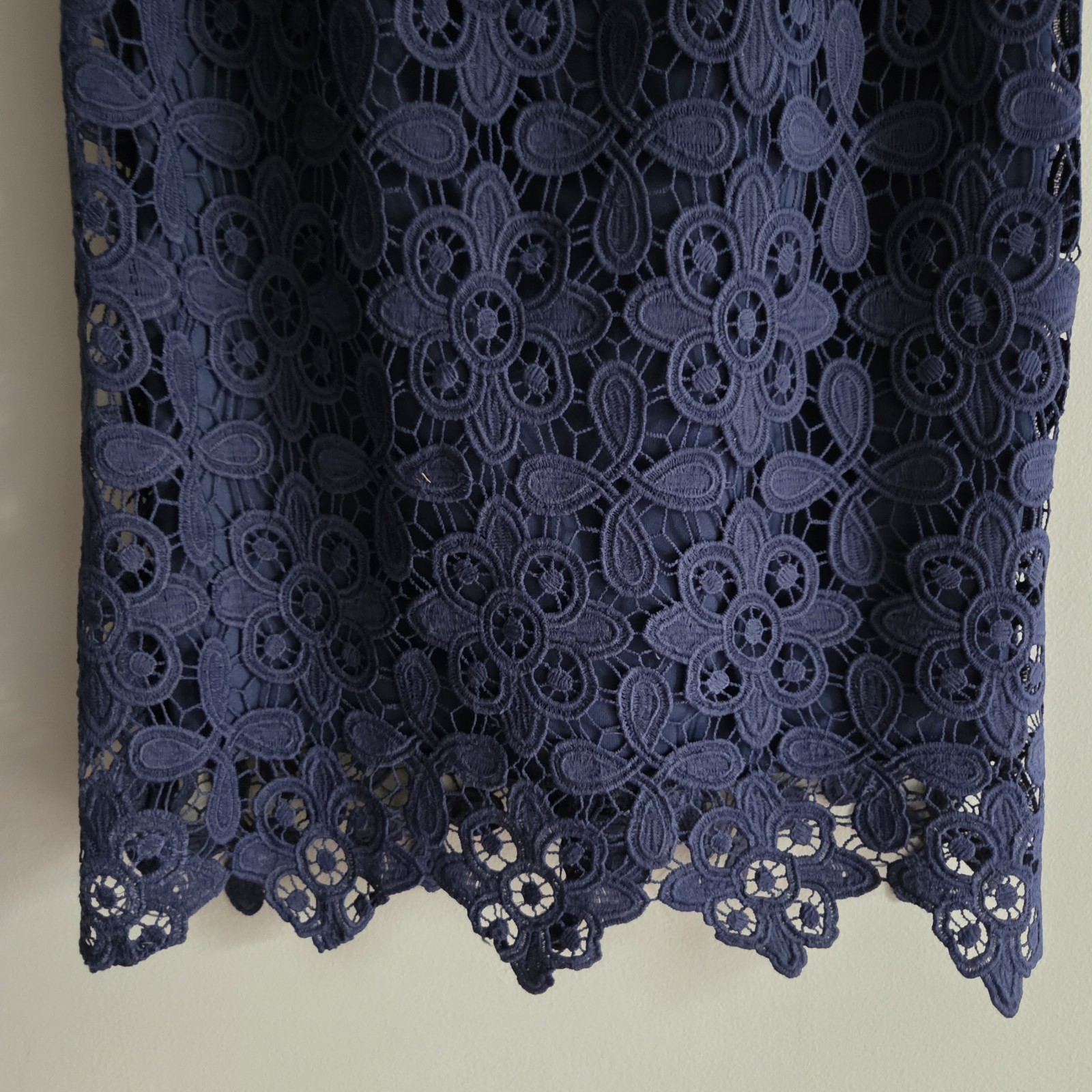 NWT Vtg Jump Apparel by Wendy Chaitin Navy Lace Dress USA 5/6 Floral Evening