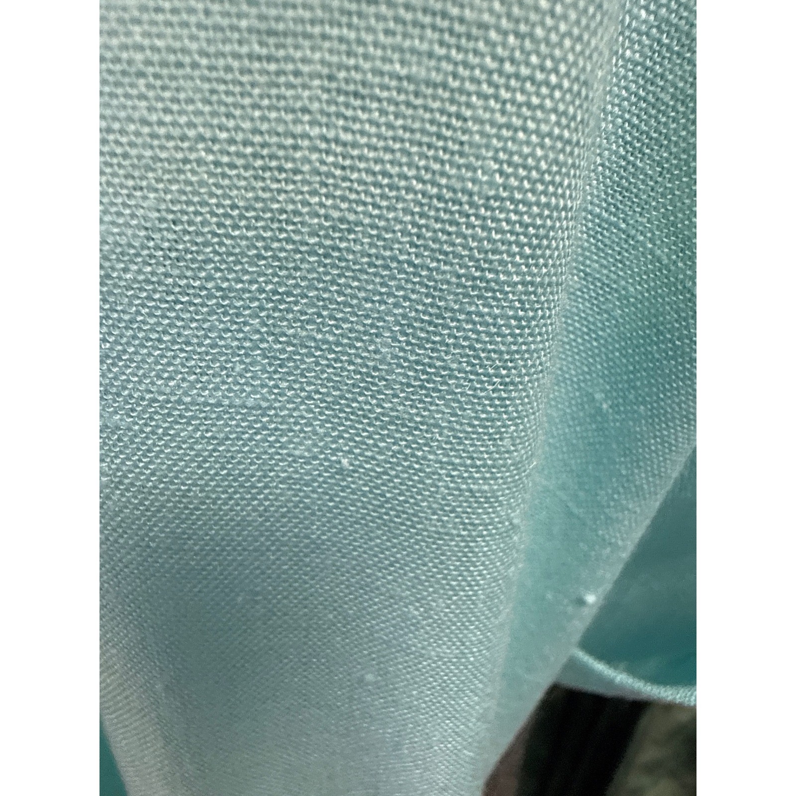 Caron Chicago EUC Vintage 60s Aqua Linen Mad Men Wiggle Dress Belted Sheath USA