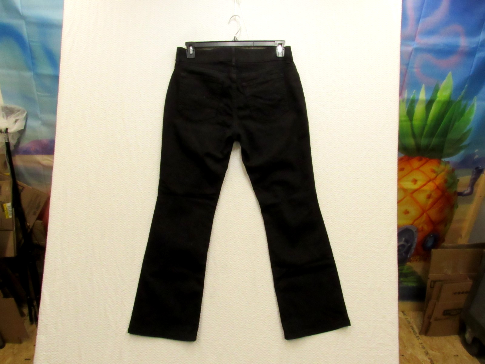 Riders By Lee Vintage Antiqued Black Denim Midrise Bootcut Jeans Women Size 10-p