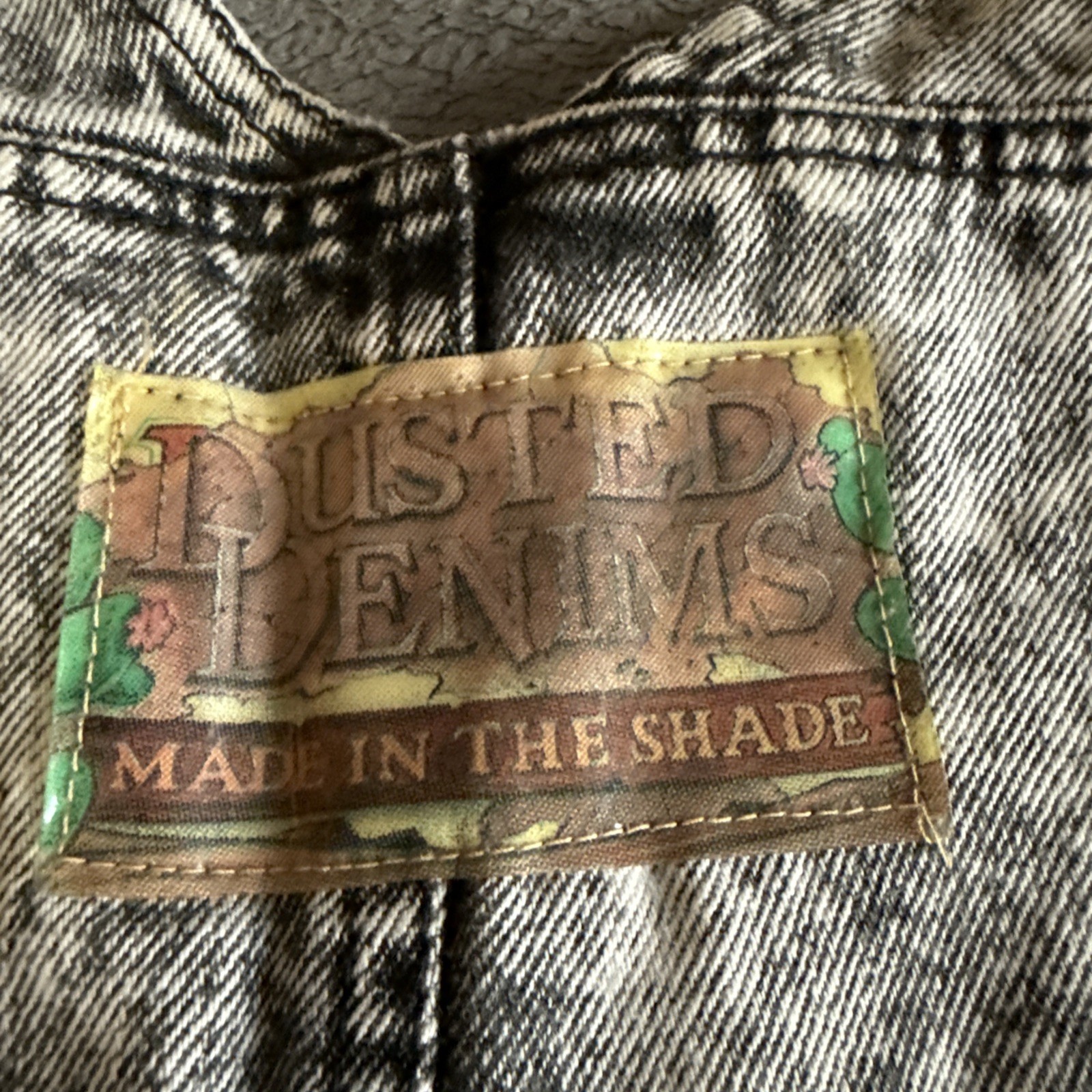 Vintage Made in The Shade Denim Jumper Jrs Side 9 Stonewashed Dusted Denim