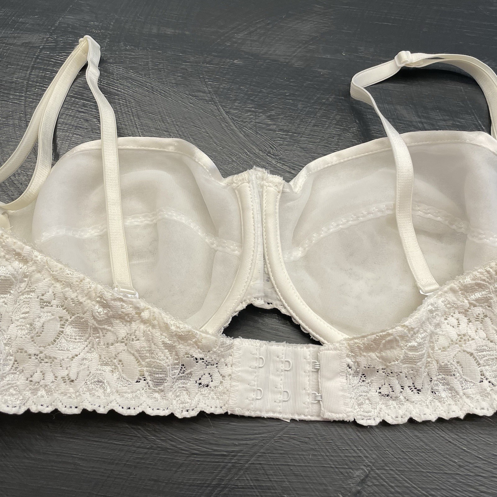 VTG Maidenform 36C Satin & Lace RENDEZVOUS Convertible Underwire Bra #8355