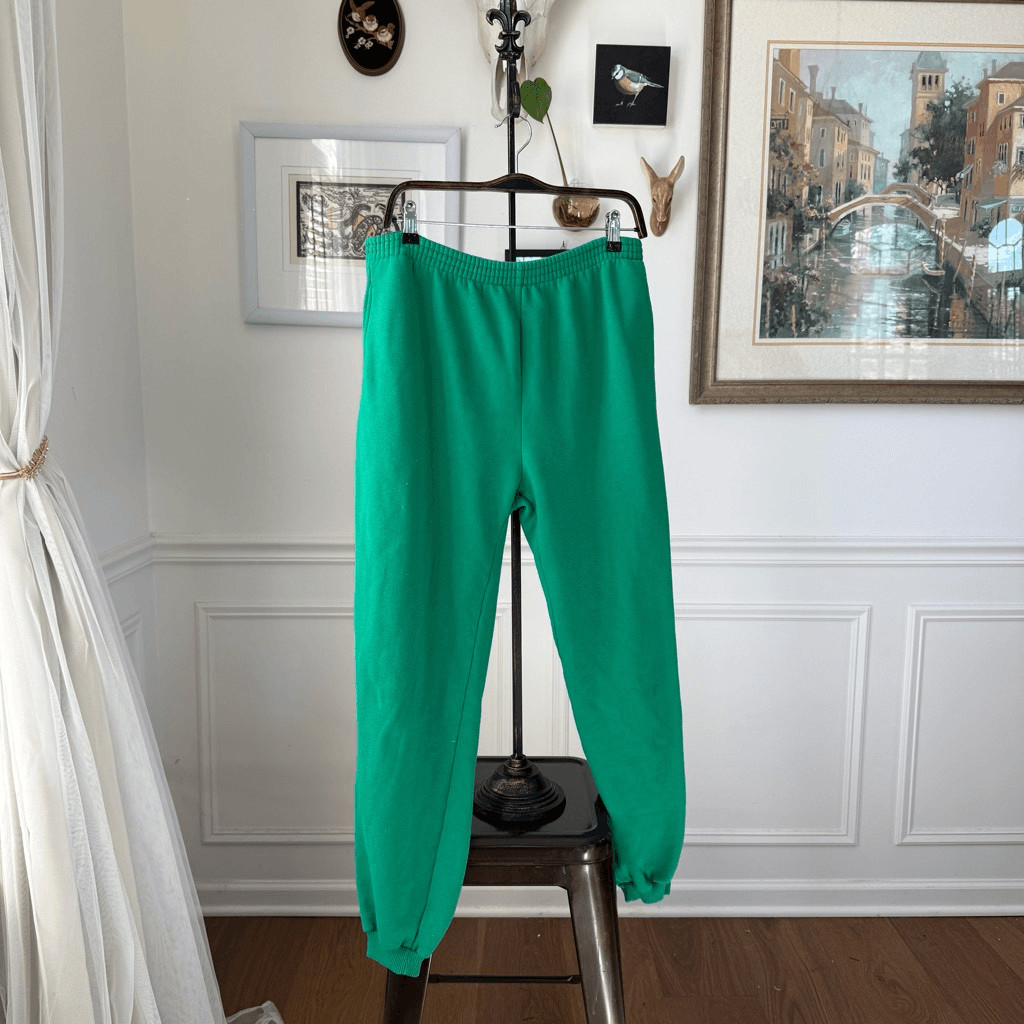 Vintage 80s 90s Boundary Waters Green Sweatsuit Track Suit Sweatshirt Sweatpants