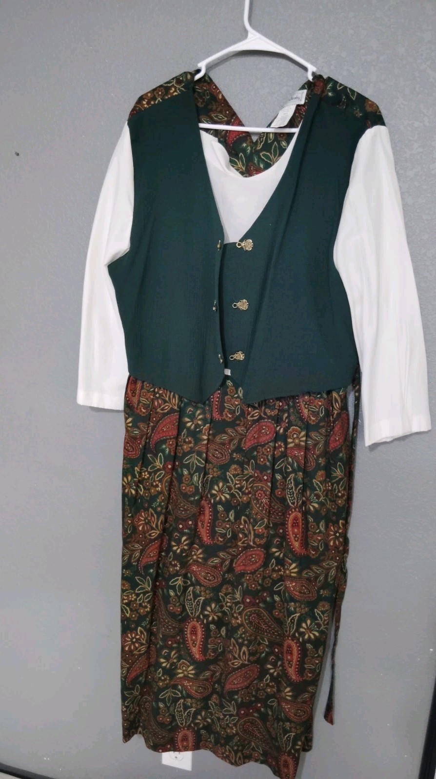 Vintage Miss Dorby 90’s Maxi Dress Women’s 16 Paisley Cottagecore Grannycore
