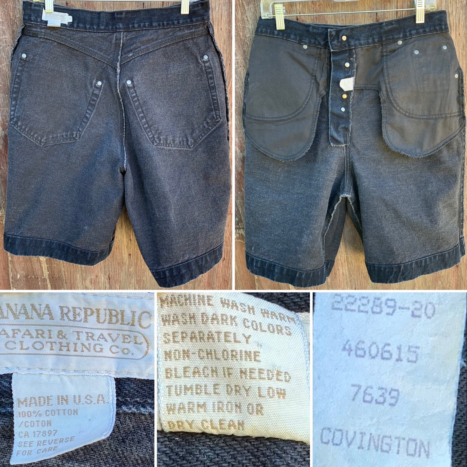 vintage Banana Republic Safari & Travel Clothing Co denim shorts Jorts Size 12