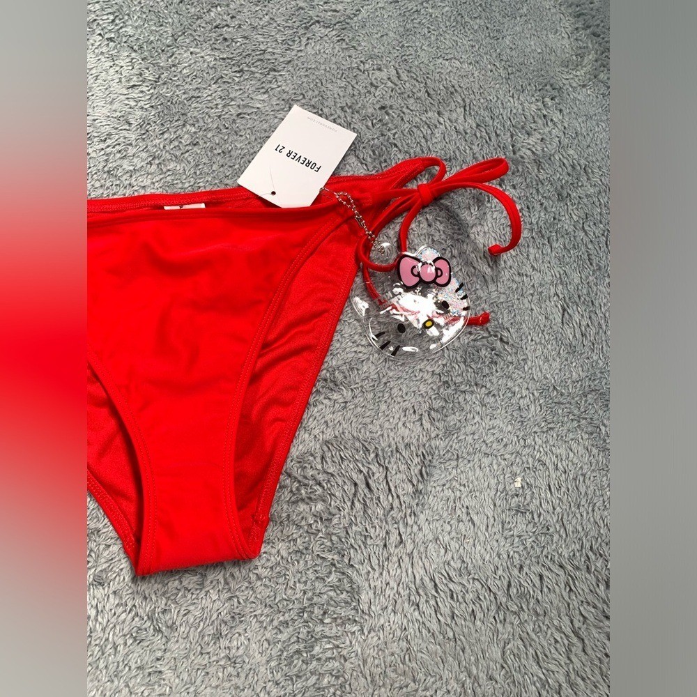 NWT Forever 21 hello kitty Red Bikini Bottom large