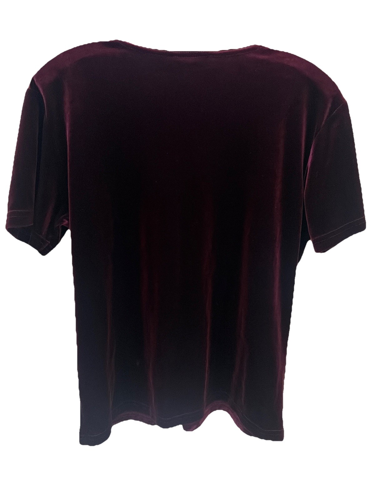 Vintage Impressions of California Top Women’s M Burgundy Wine Velvet Stretch