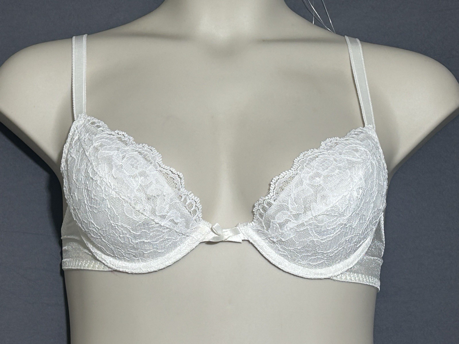 Vtg Warners Suddenly Shapely Bra 36C White Removable Pads Underwired