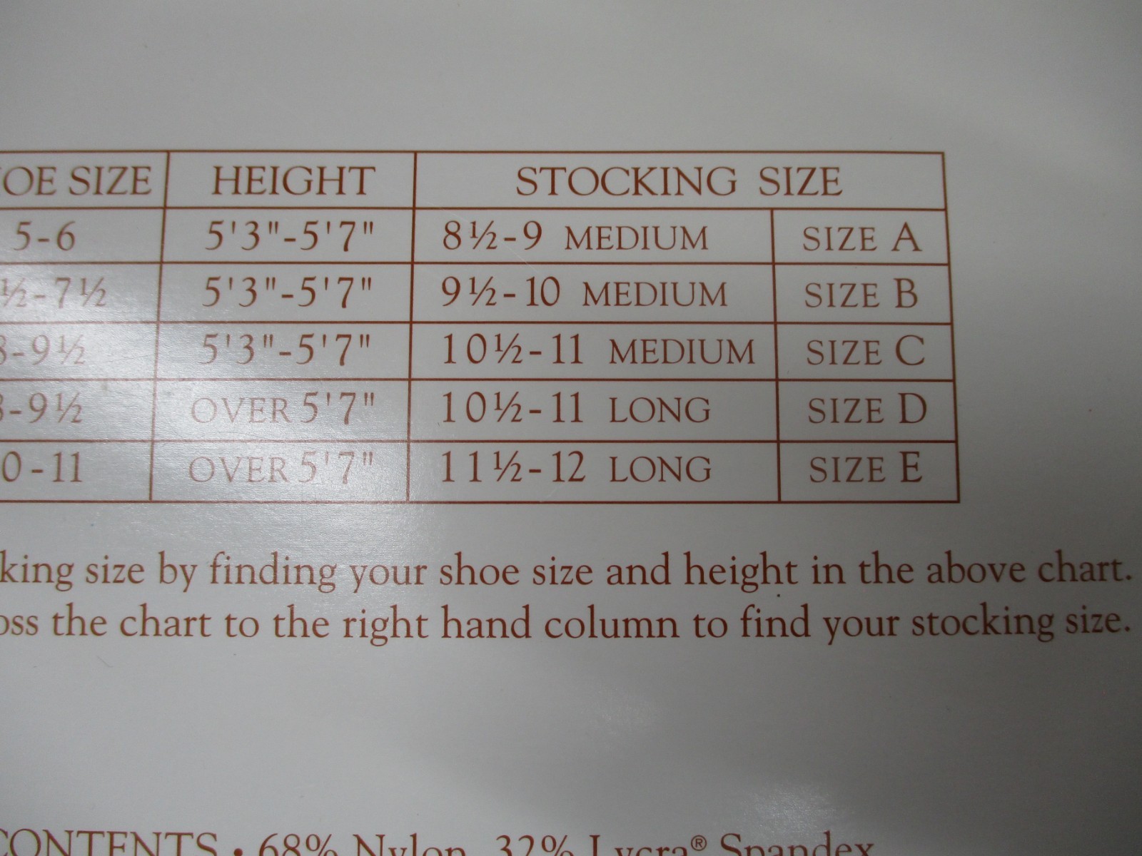 1PR VINTAGE BERKSHIRE RT SUPPORT SHEER NYLON STOCKINGS SZ 11 1/2-12 LONG BEIGE