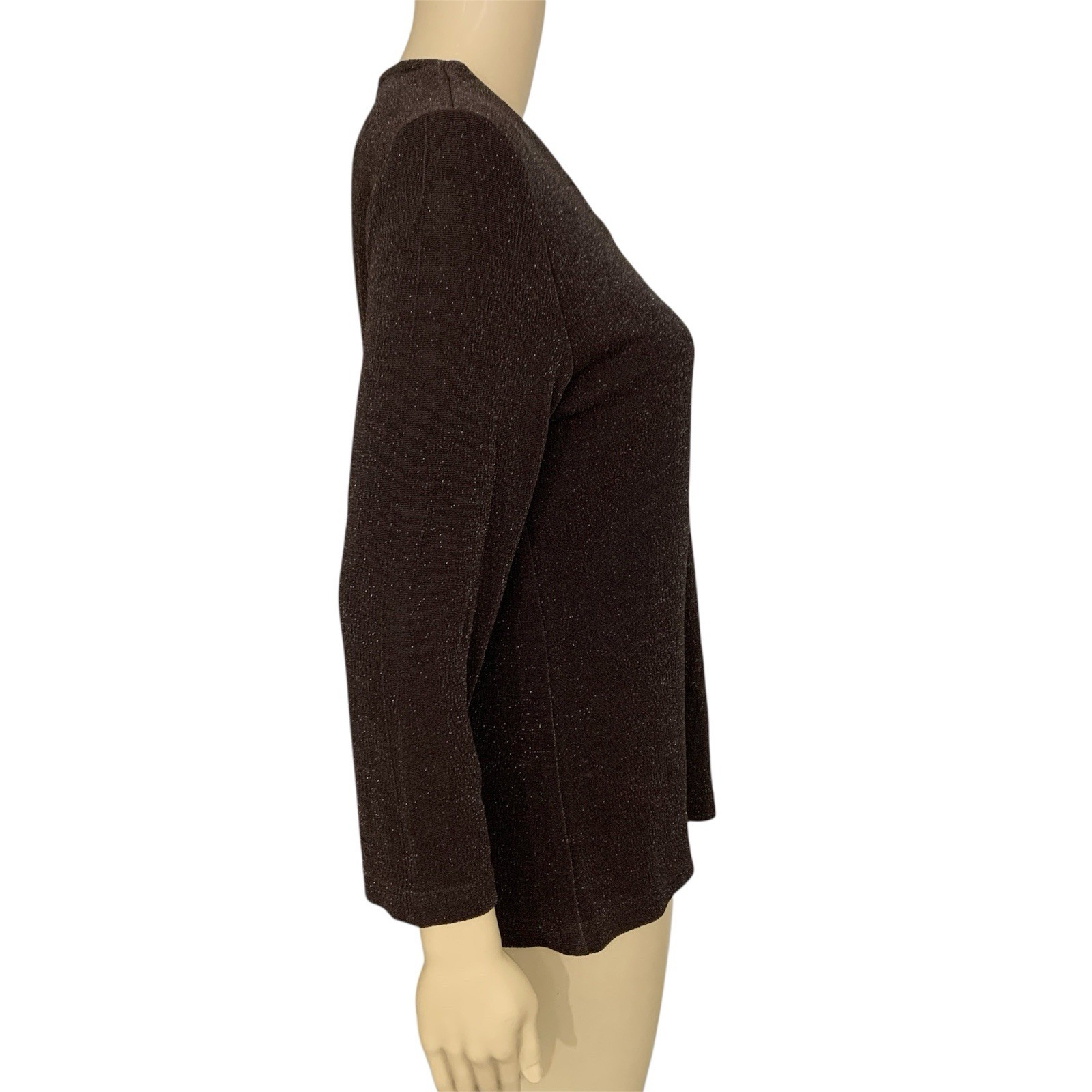Vintage Ilyza New York Sz M Sparkling Tunic V Neck Dress L/S Cocktail Whimsigoth