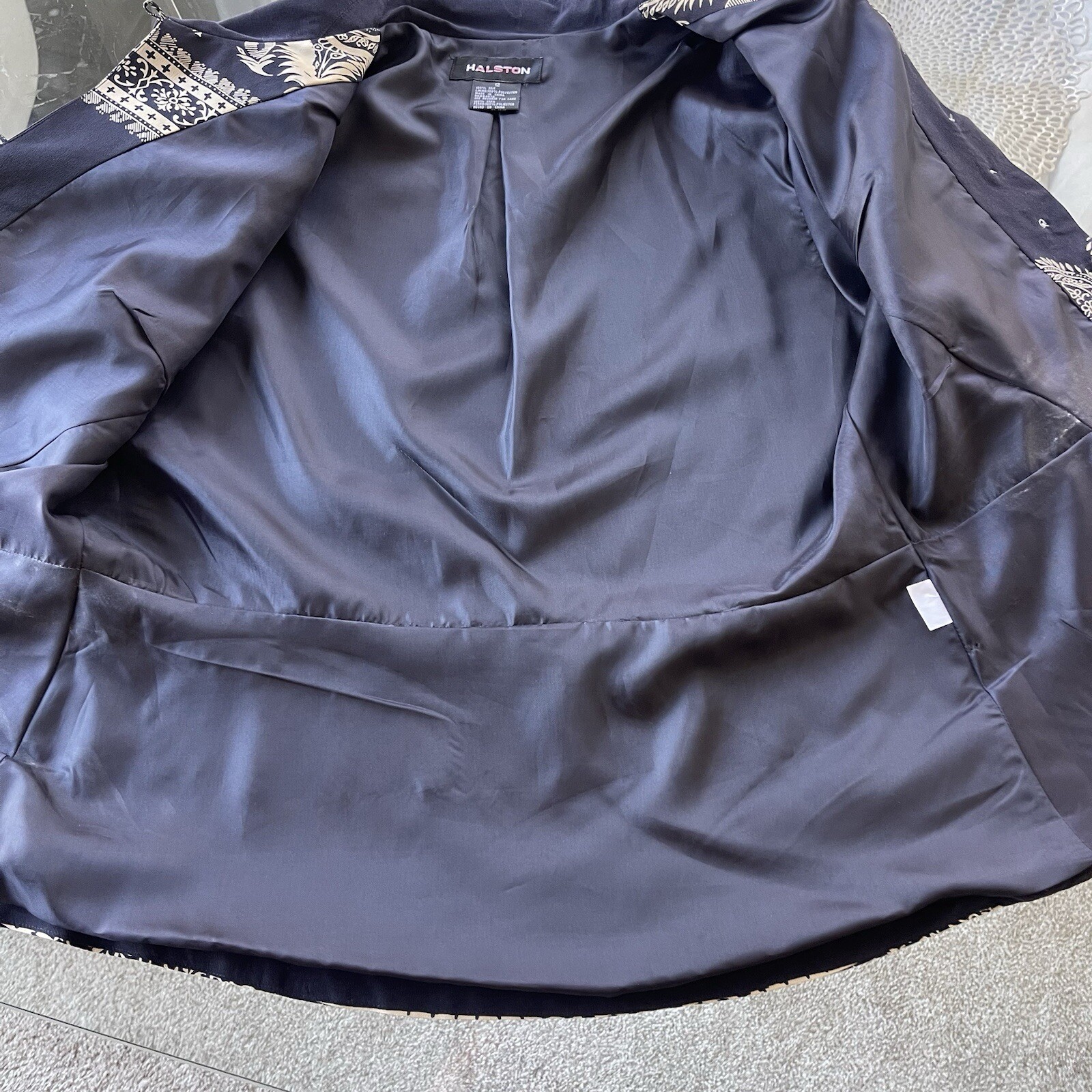 Vintage Halston Silk Blouse Women’s Sz 12 Button Front Peasant Timeless Chic