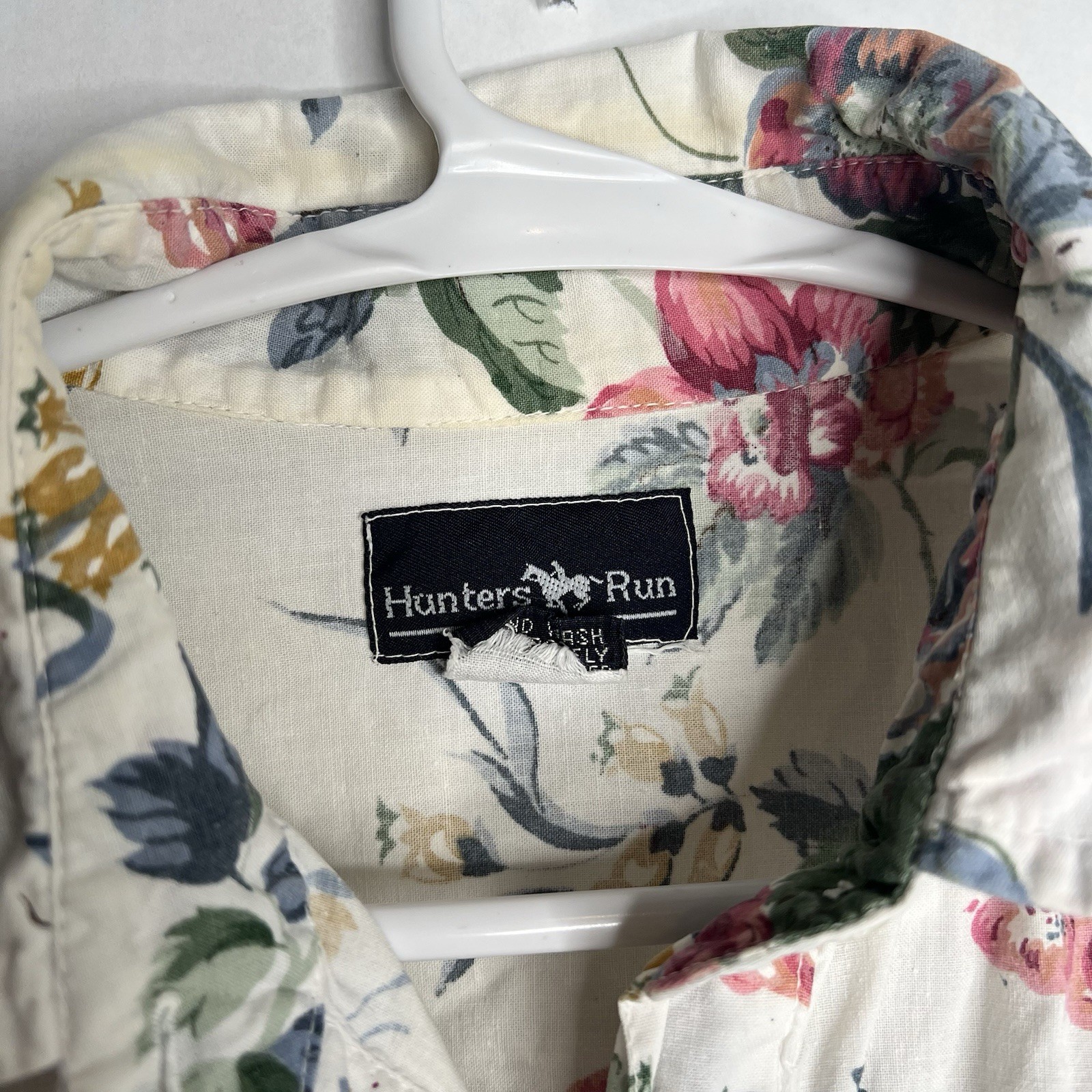 Vintage Hunter’s Run Women’s Size S Button up Shirt Floral Easter 80s 90s Small