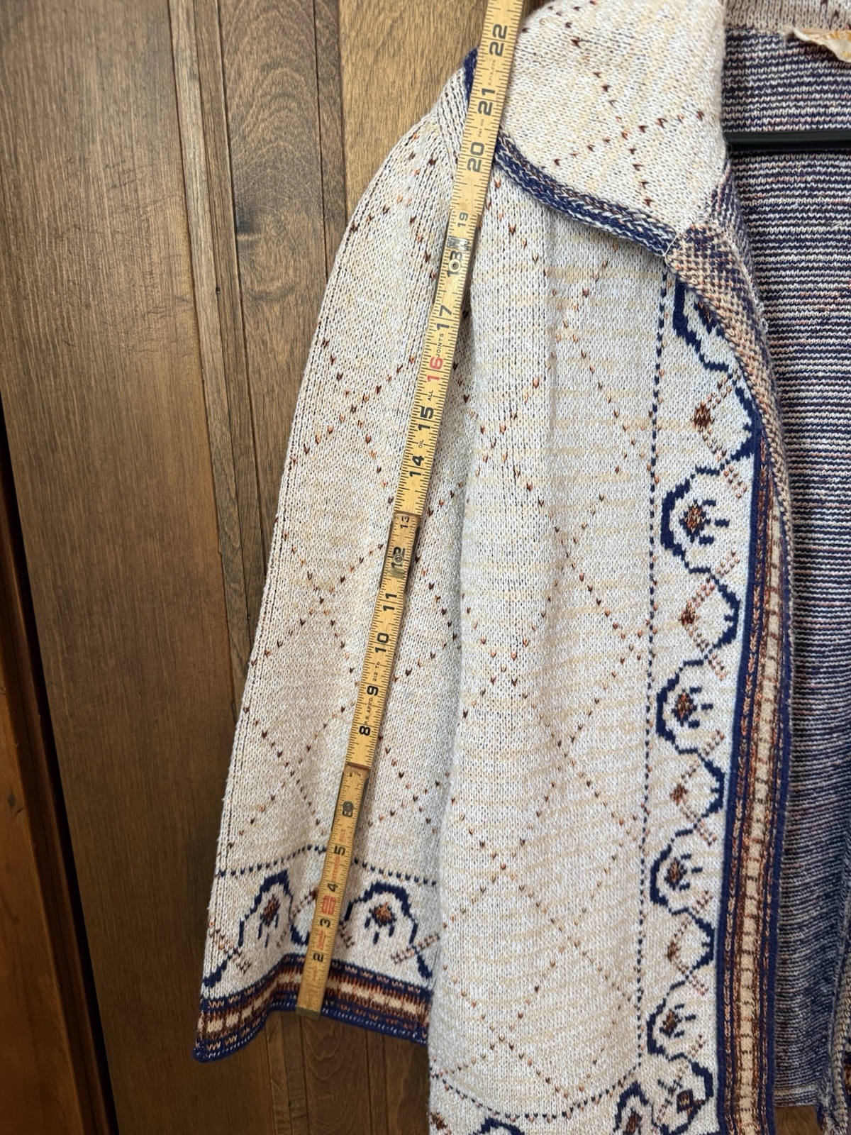 Vintage 1970s Wintuk by Sabra Southwest Collared Cardigan – No Belt