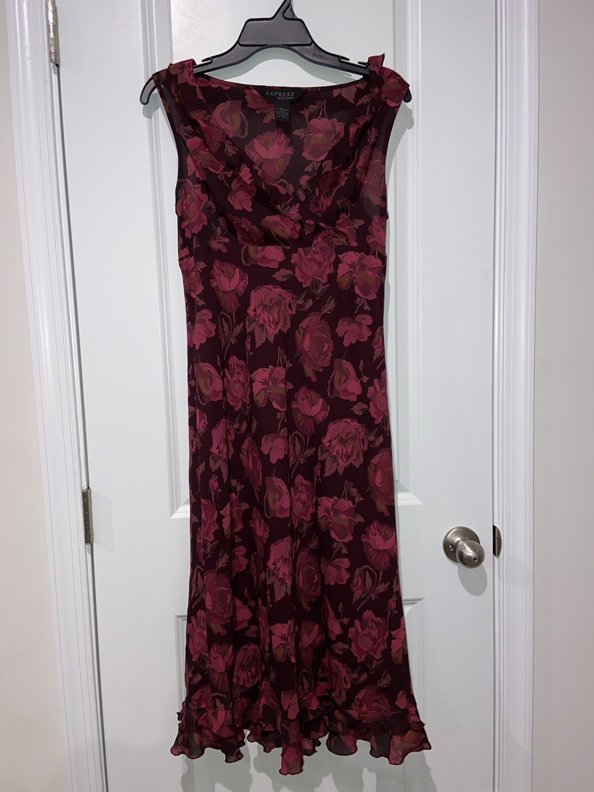 Vtg Express Y2K Dress Womens size 9/10 fits S/M Fairy Whimsigoth Goth Rose