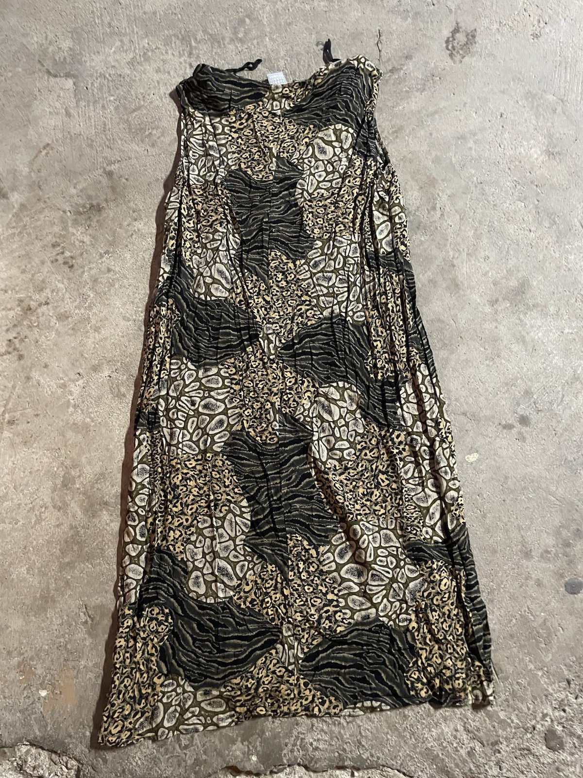 VTG 80s rabbit Designs Women’s All Over Print Leopard 2 Piece Dress Size 22W
