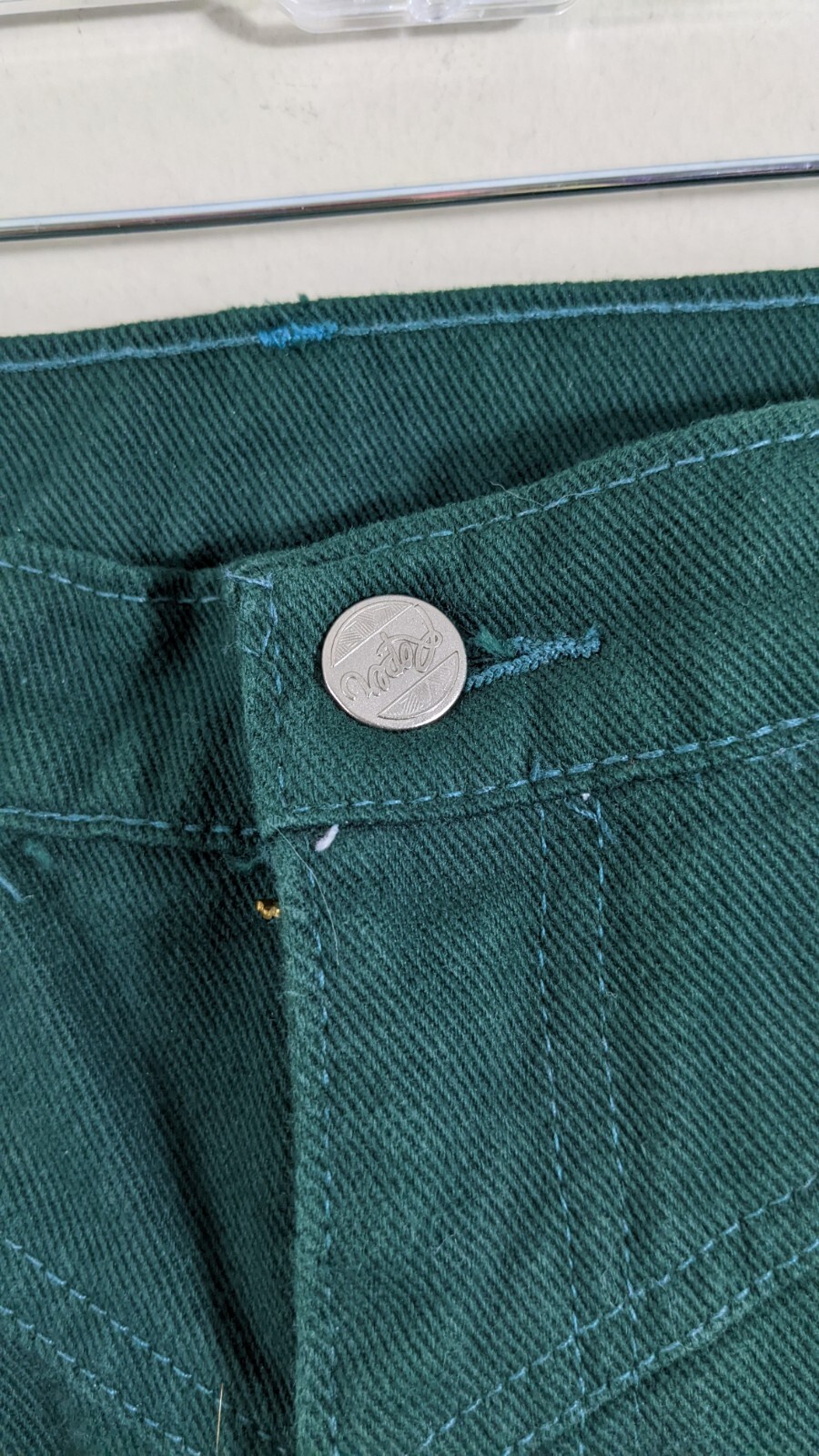 Green Denim Roper Jeans – High waisted 90s Vintage Country Western – southwest