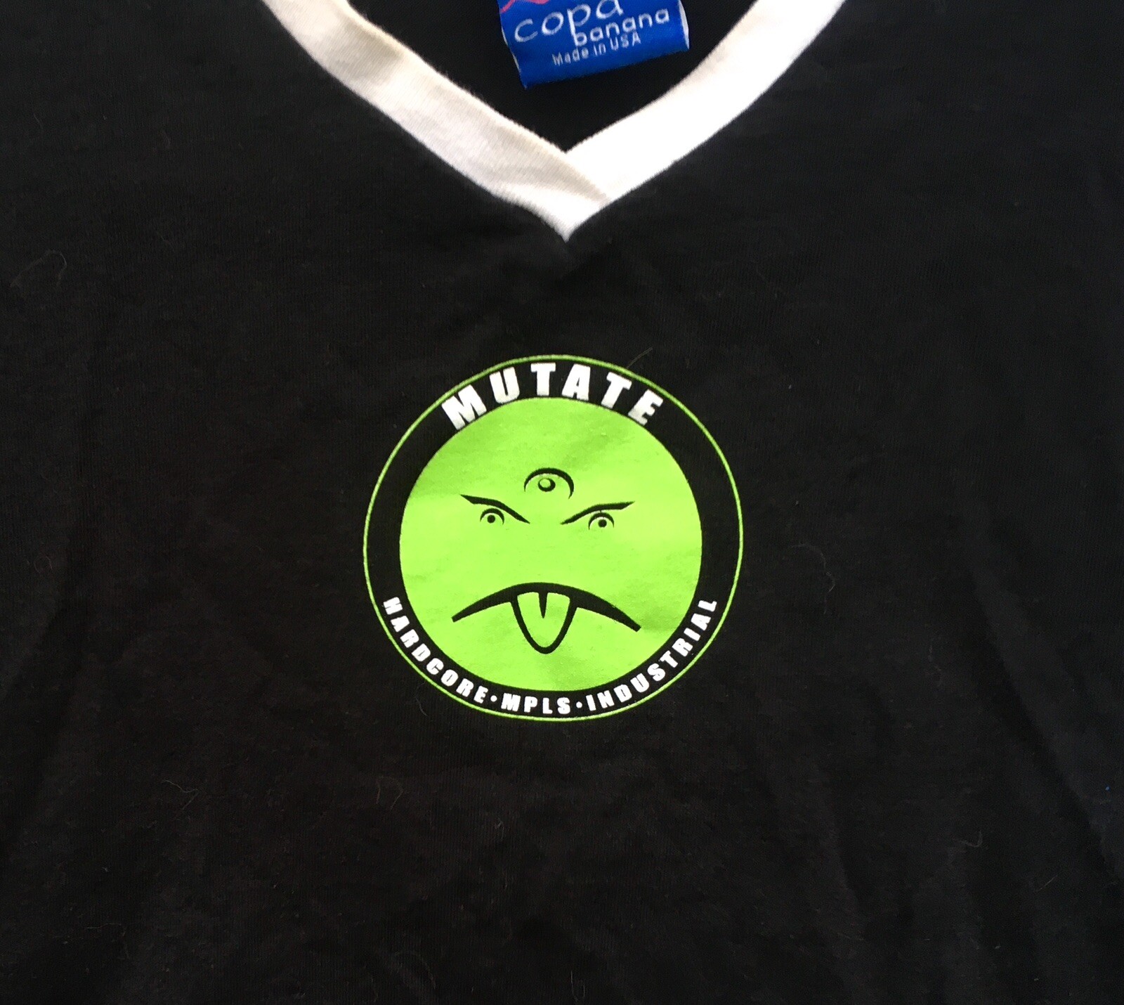 VTG 1990s MUTATE T-Shirt Crop Top Hardcore Mpls Industrial Mr YUK I F*** Your BF