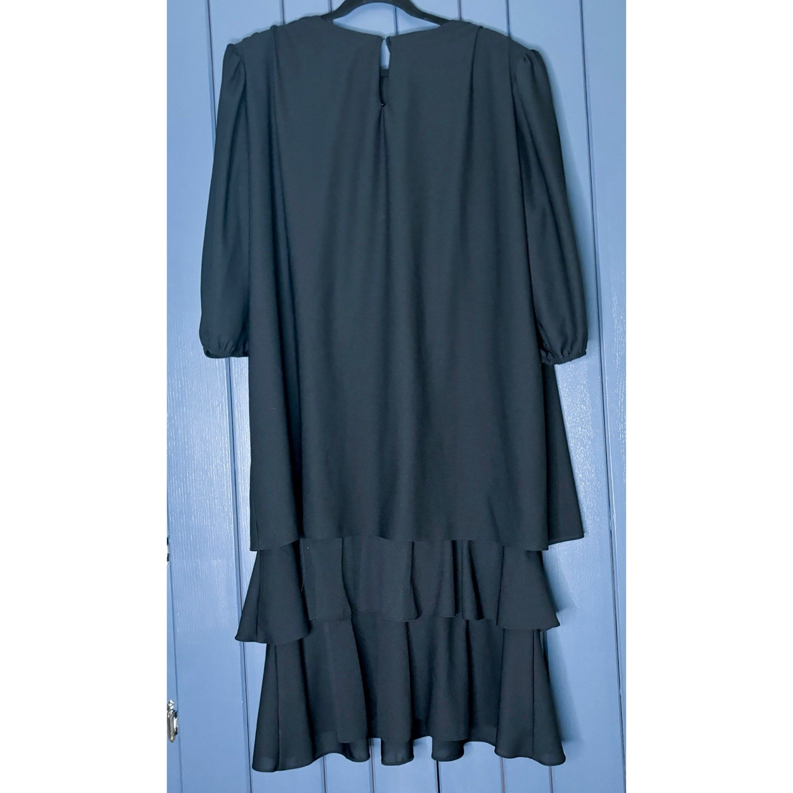 Vintage Black Sparkle Pleated Dress Size 22W Whimsygoth Goth Witch Core Costume