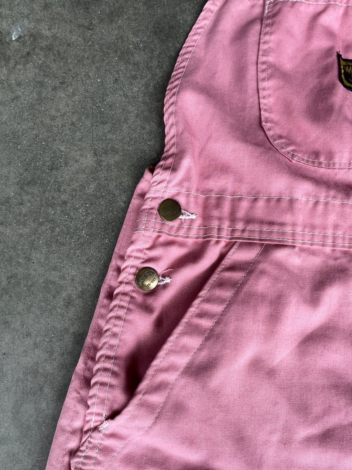 Vintage Washington Dee Cee Overalls Shorts Pink Women’s 11/12 Made In USA
