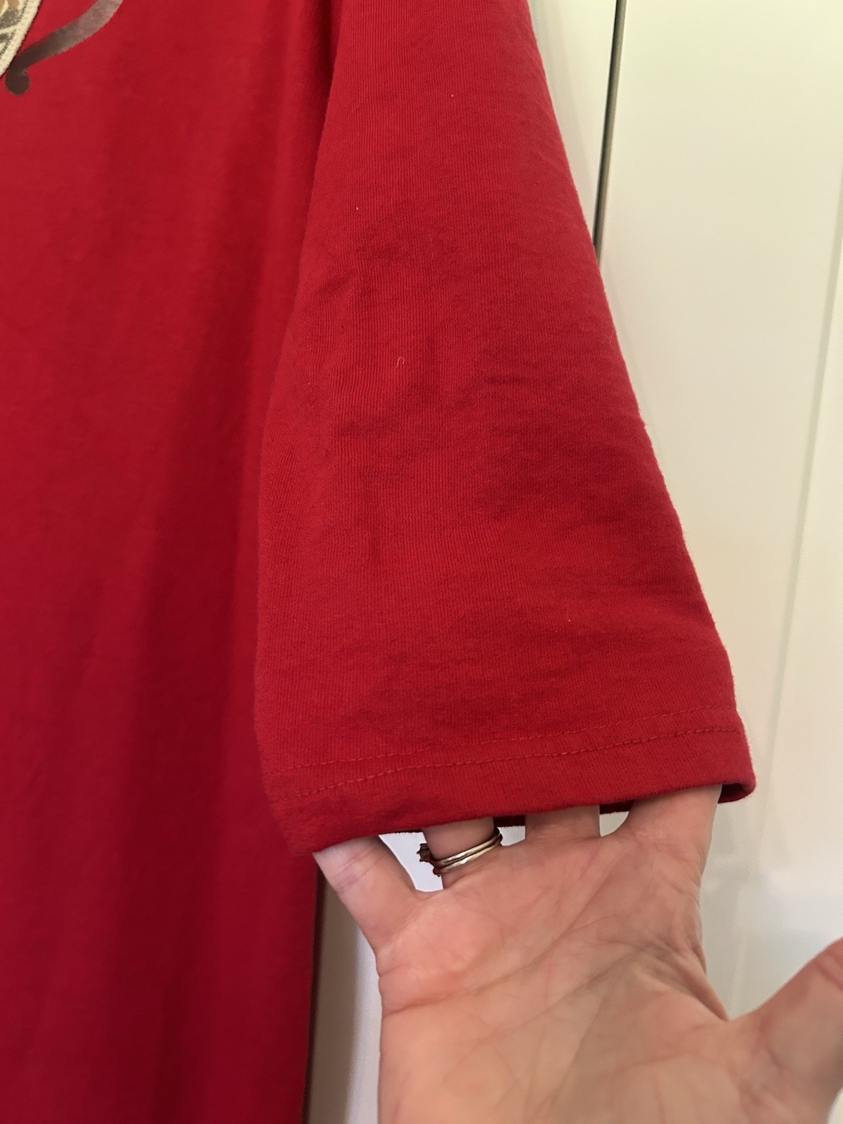 Vtg 1990s Mittu’s Red Sz Large Dress Coffee Cup Embroidered Cotton Maxi Sheath