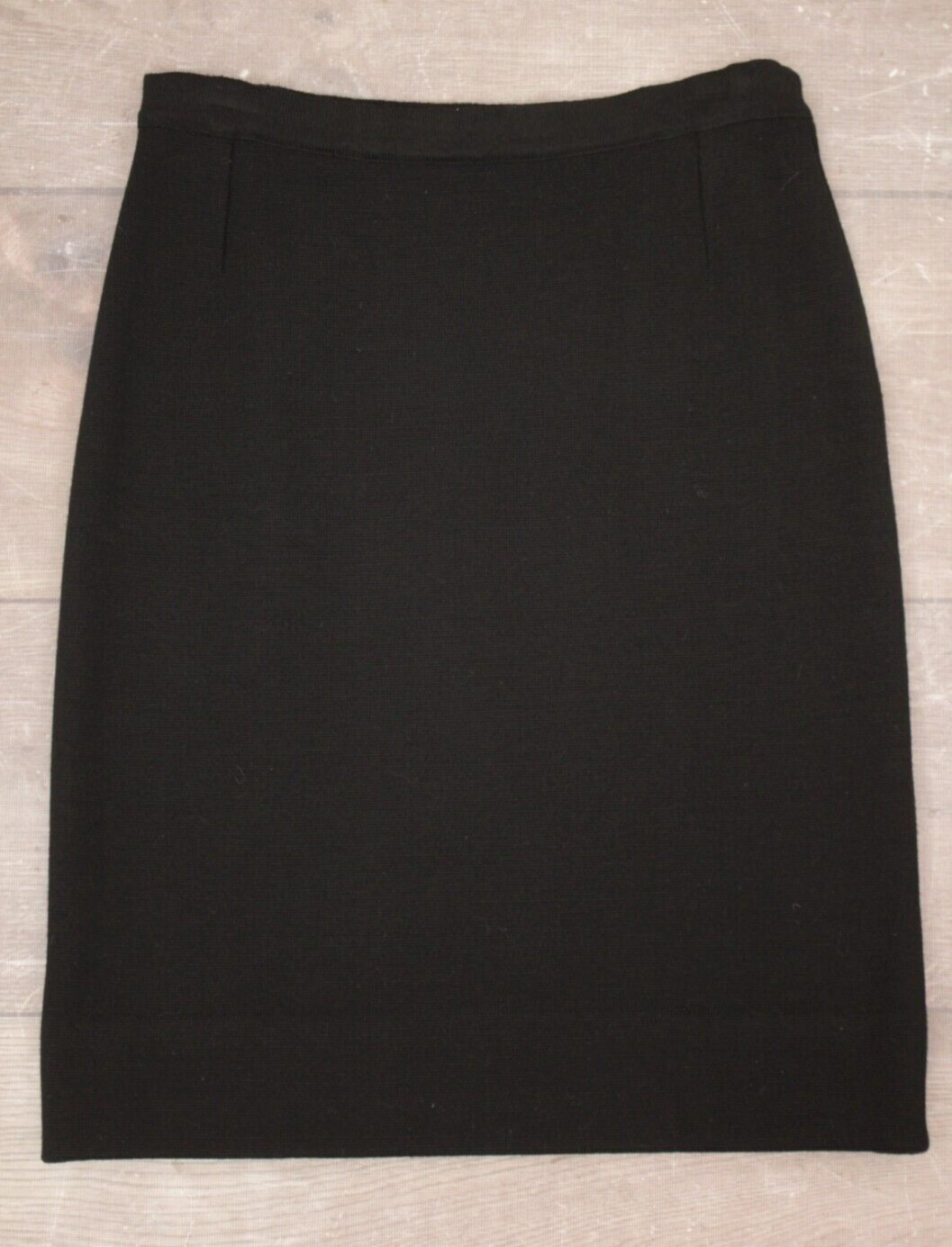 VTG Women’s 60s 2 PC Black Knit Beaded Dress Suit M/L 1960s Jacket & Skirt Set