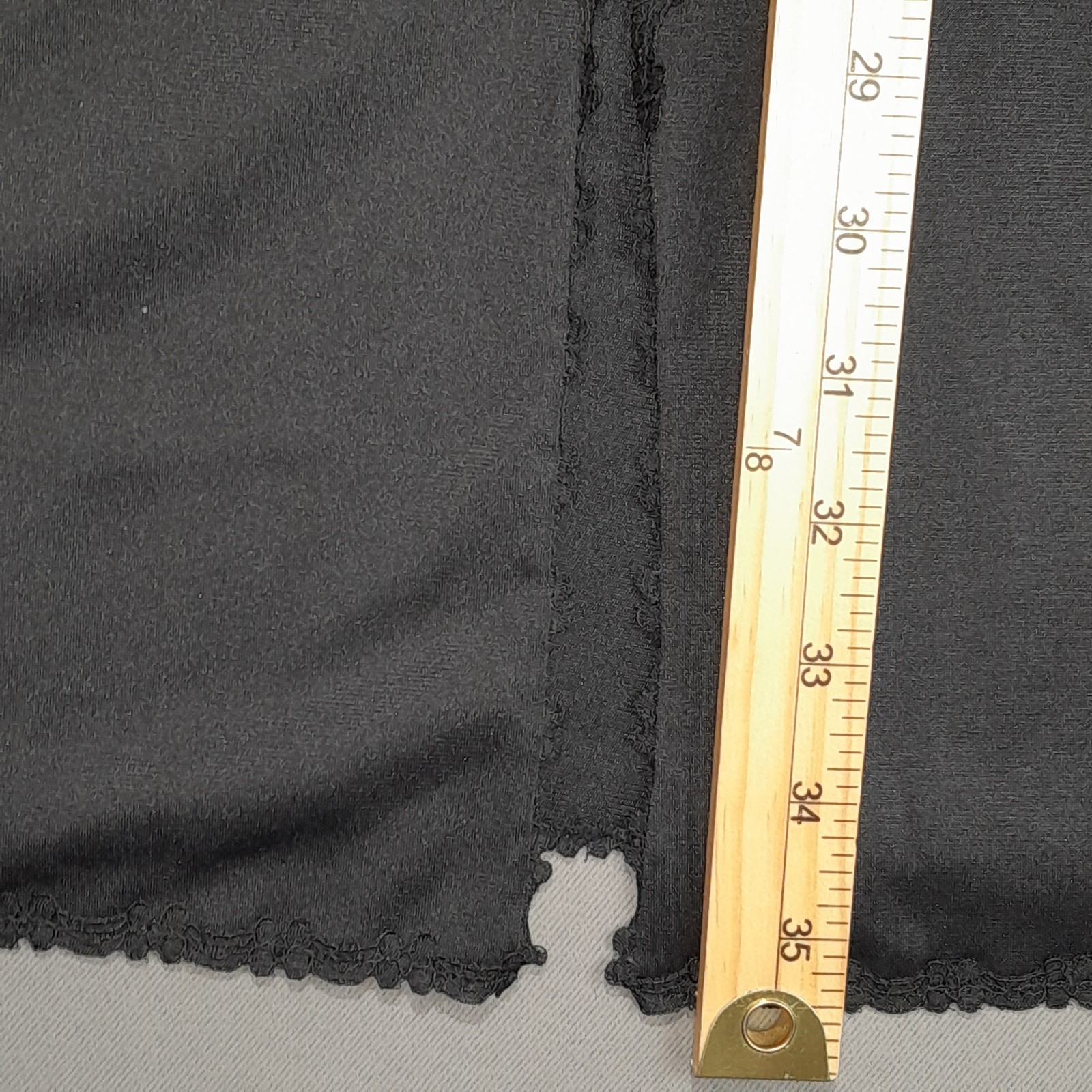 Olga Womens Half Slip M/L Elastic Waist 26″ Black Midi 36″ Nylon Vintage USA