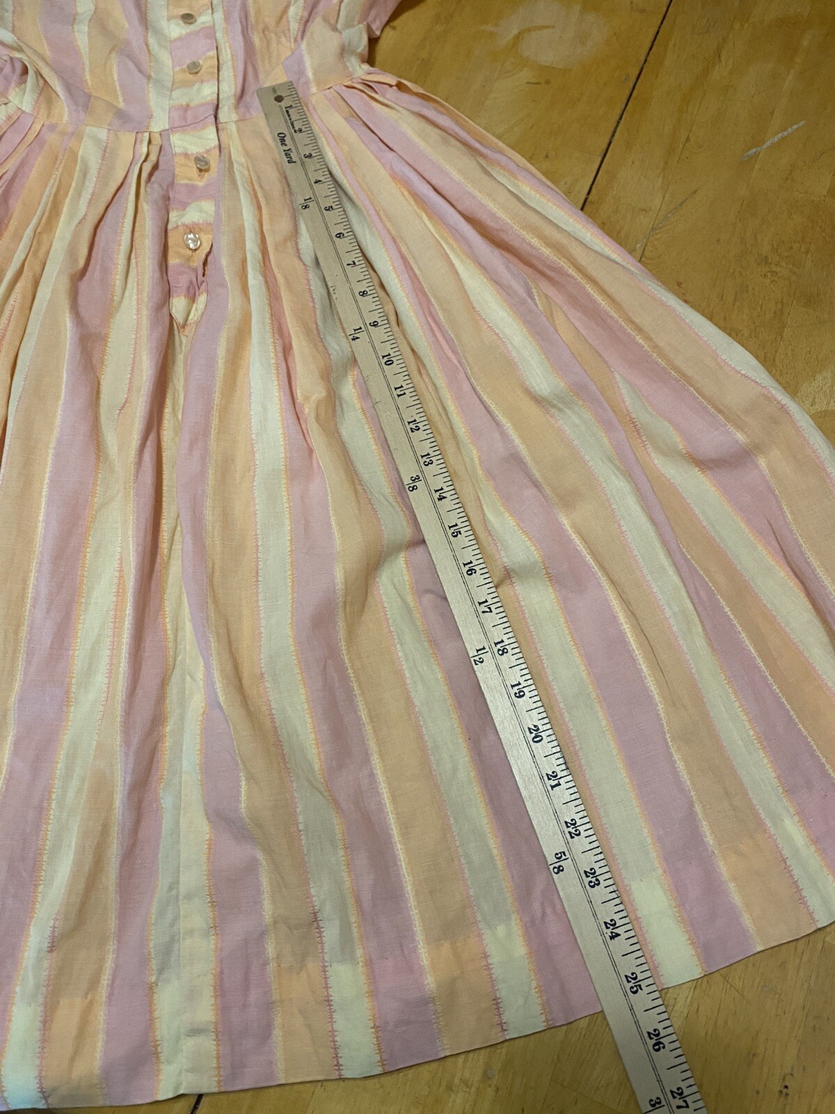 Vintage 1950 Pink/Orange New Look Dress SZ 2
