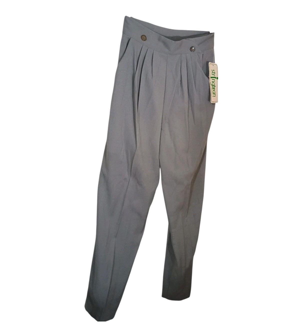 Vintage Stringbean Women’s 13/14 (14″X32) Deadstock USA Gray Dress Career Pants
